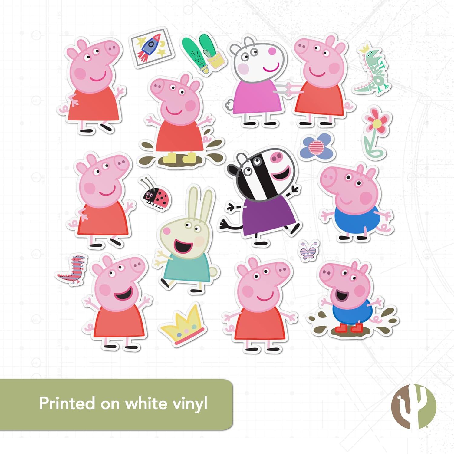 Calcomanías Peppa Pig - 19 Calcomanías Vinilo Premium 21.6x27.9cm