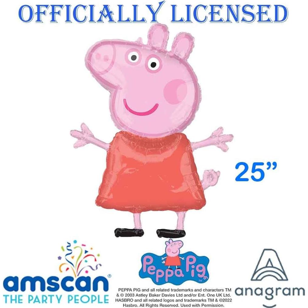 Ramo de Globos de Foil Peppa la Cerdita Anagram 6 Piezas