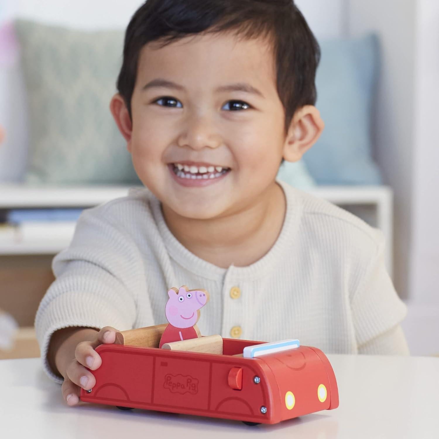 Coche y Barco de Madera Peppa Pig - Juguetes para Niños 2+