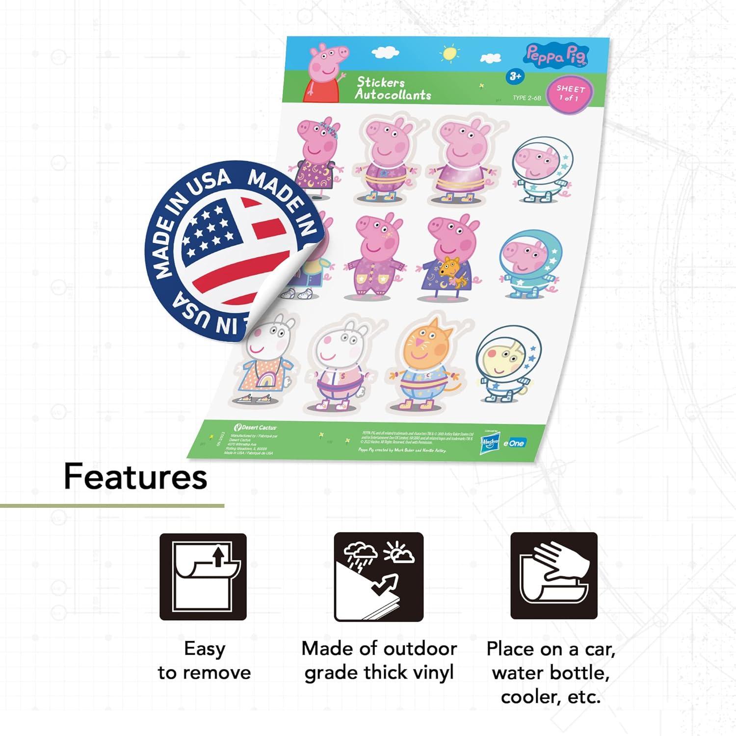 Calcomanías de Vinilo Peppa Pig Desert Cactus 21.6x27.9cm