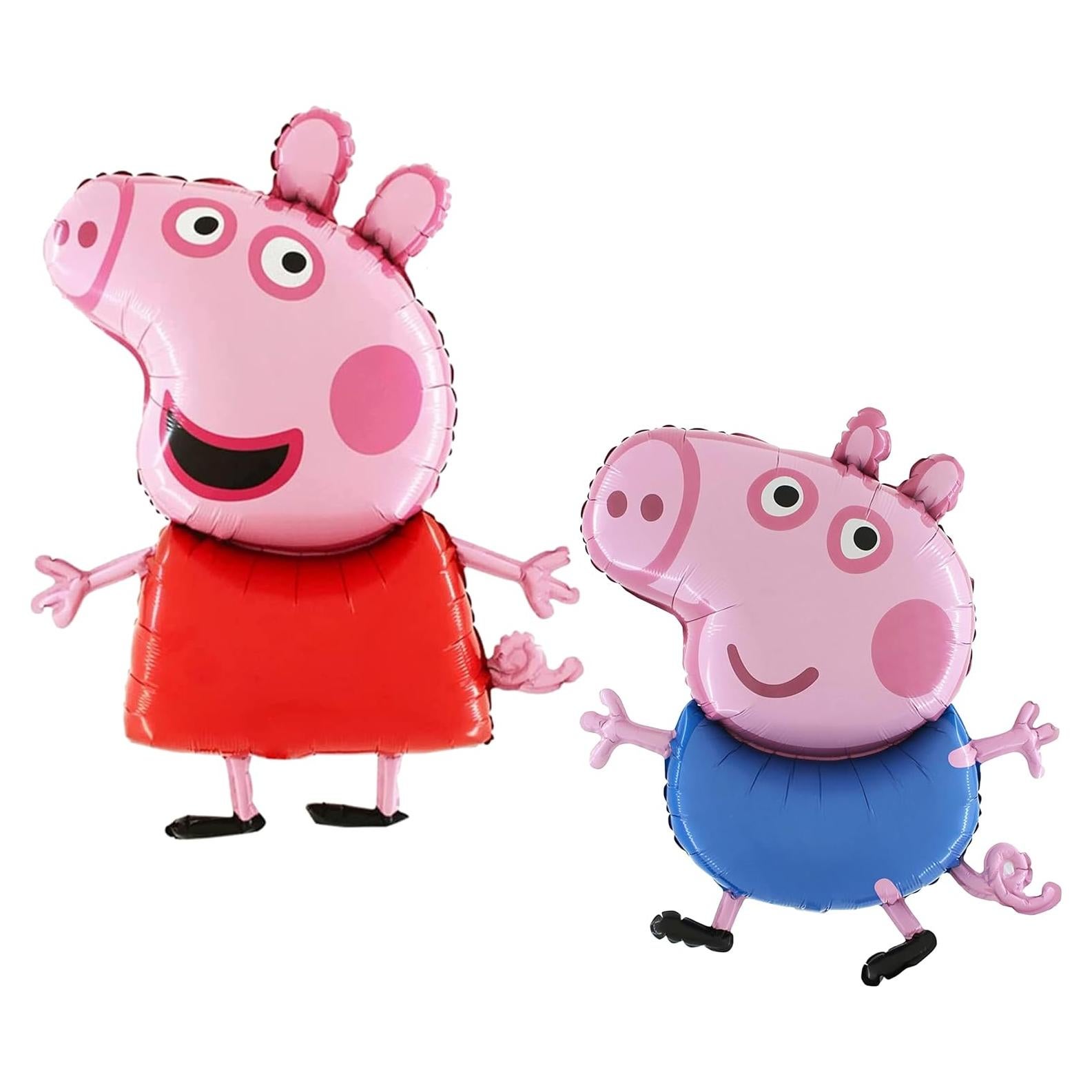 Paquete de 2 Globos Gigantes Peppa Pig y George Pig 95cm