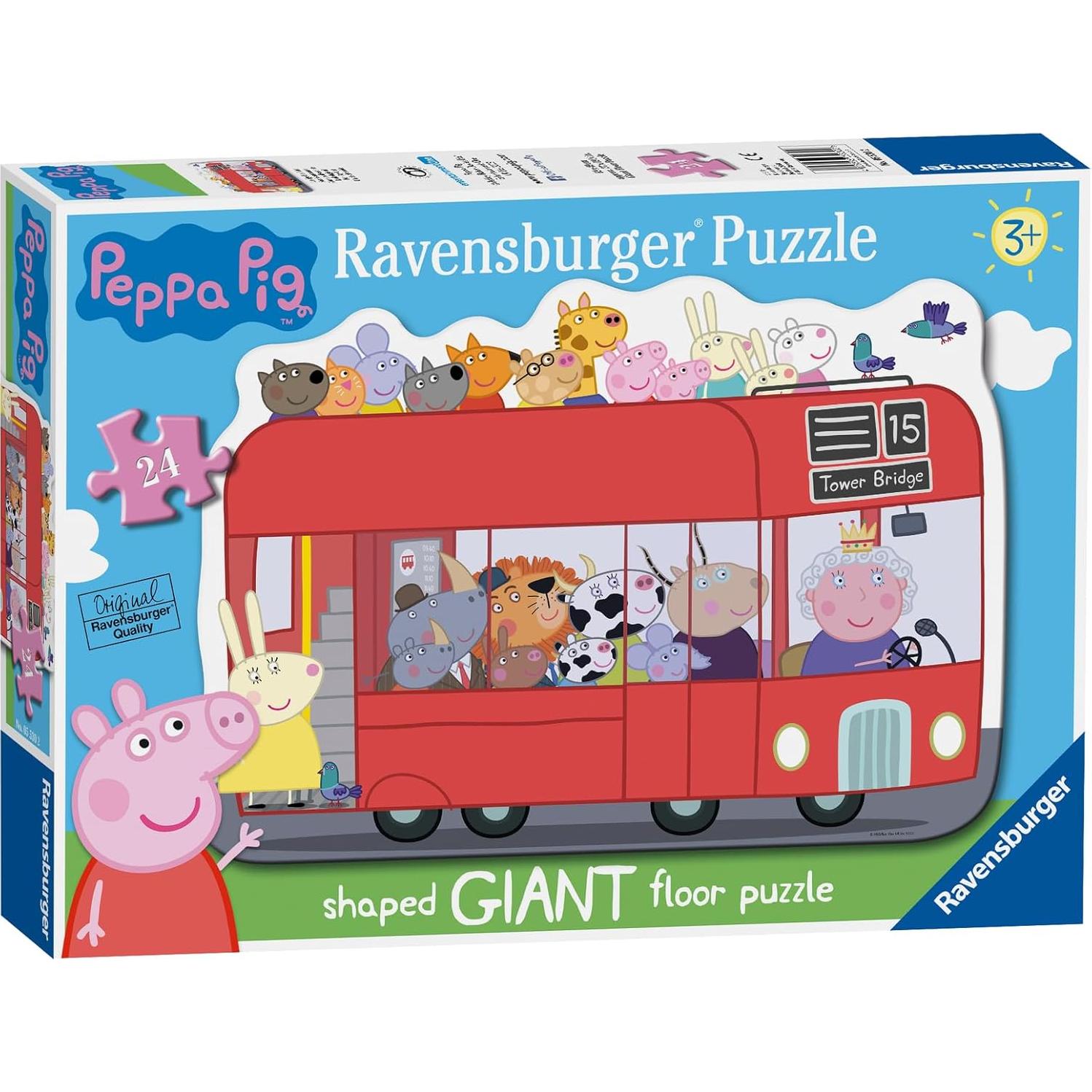 Rompecabezas de Piso Gigante Peppa Pig Ravensburger 24 Piezas 70x50cm