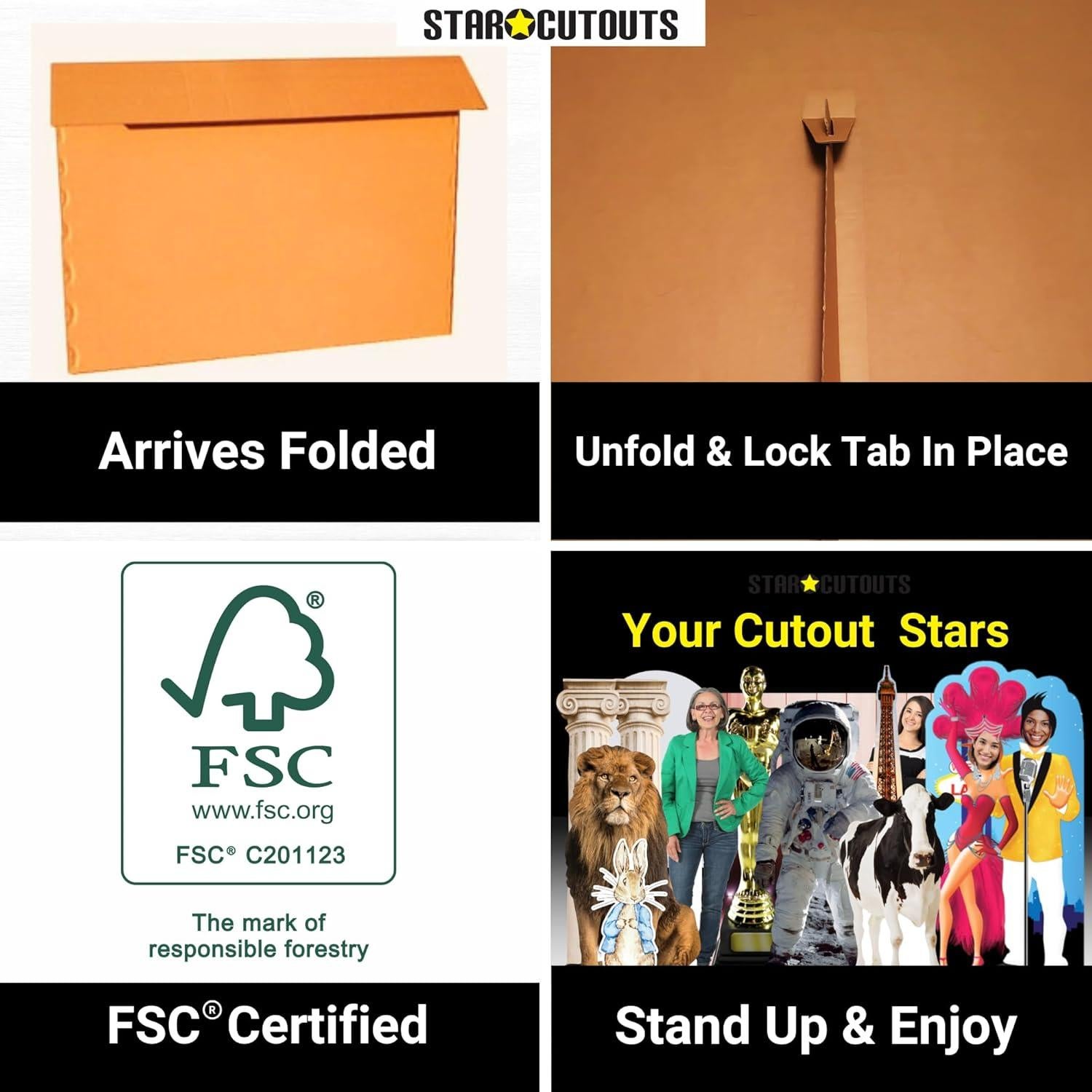 Cartón Cortado Peppa Pig Star Cutouts 90cm Fiesta Multicolor