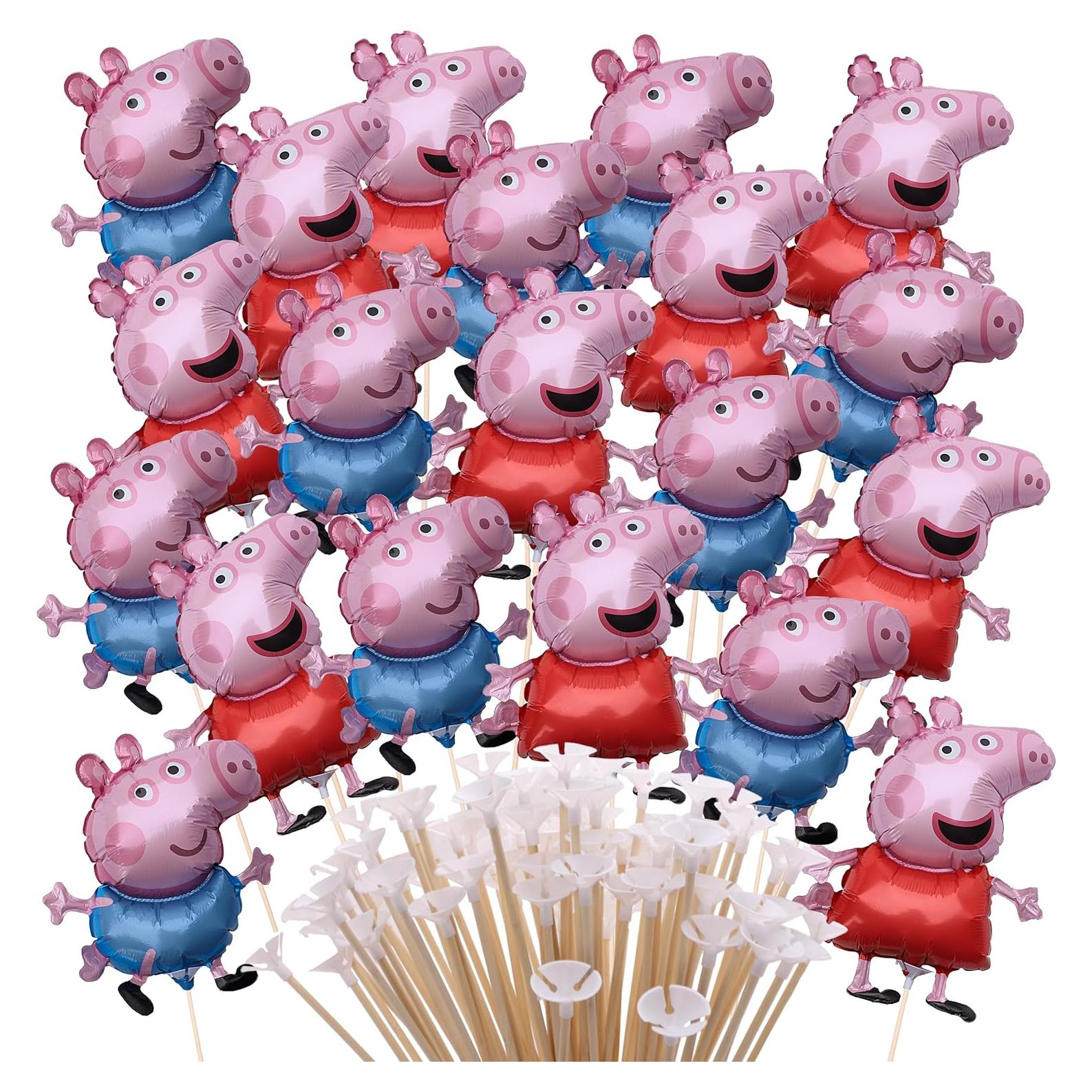 Pack 20 Globos Mini Peppa y George Toyland - Decoración Fiesta