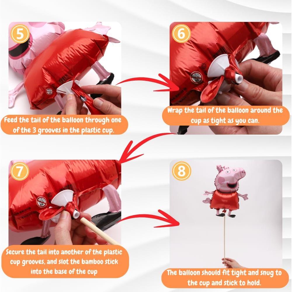 Pack 20 Globos Mini Peppa y George Toyland - Decoración Fiesta