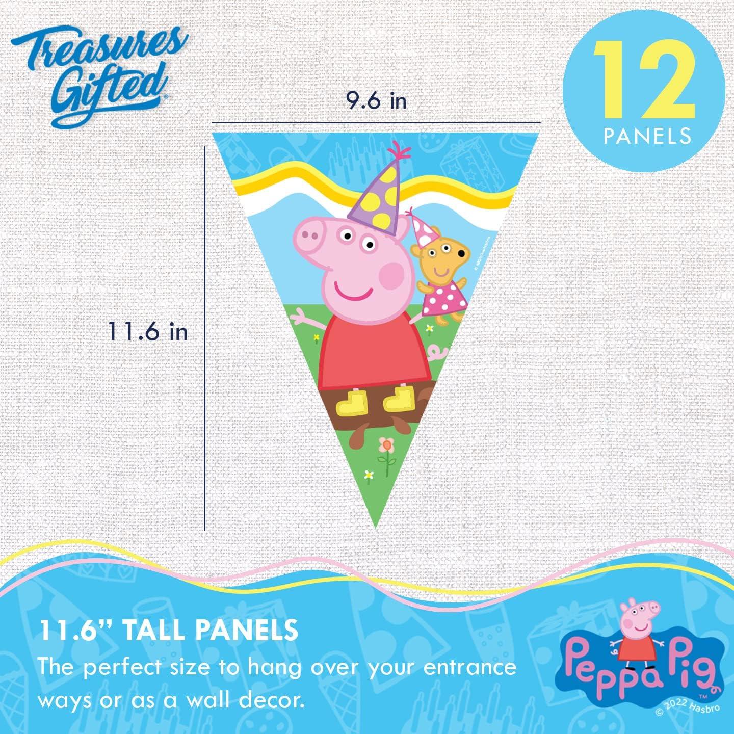 Decoraciones de Cumpleaños Peppa Pig - Juego de 3 Banderas