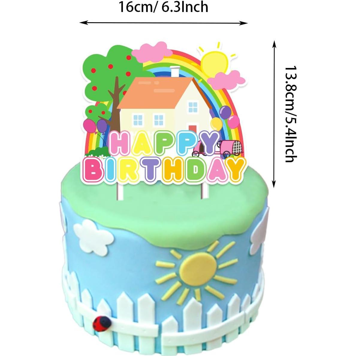 Suministros Fiesta Cumpleaños Cerdito Rosa - Banderín, Globos, Decoraciones