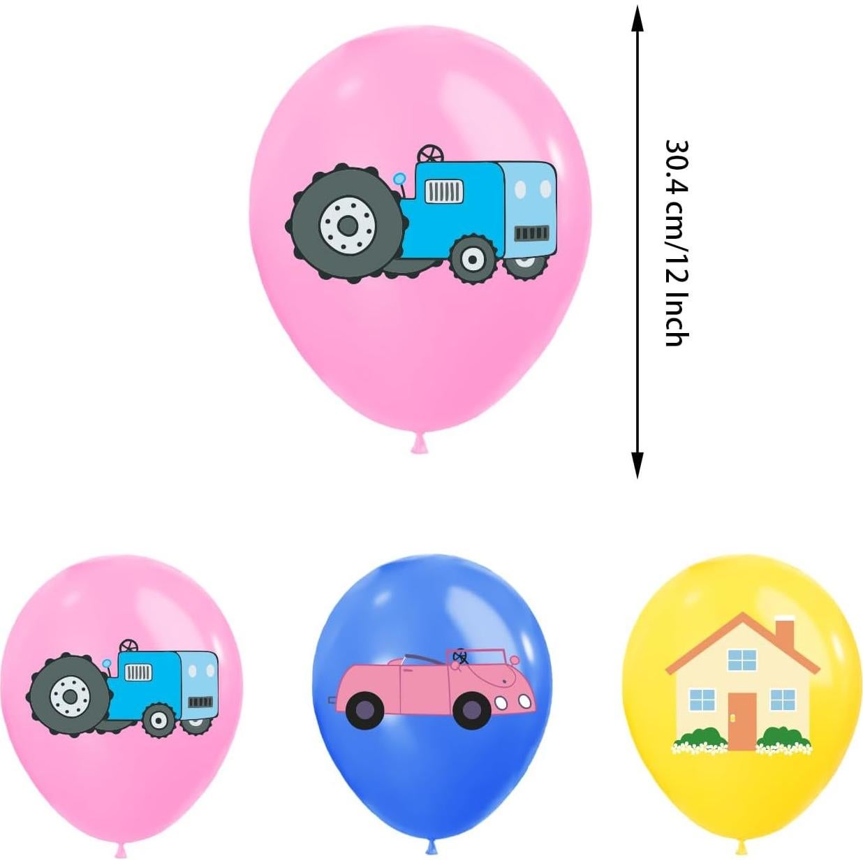 Suministros Fiesta Cumpleaños Cerdito Rosa - Banderín, Globos, Decoraciones