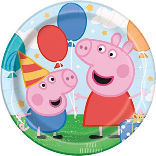Suministros Fiesta Cumpleaños Peppa Pig 16 Platos y Servilletas