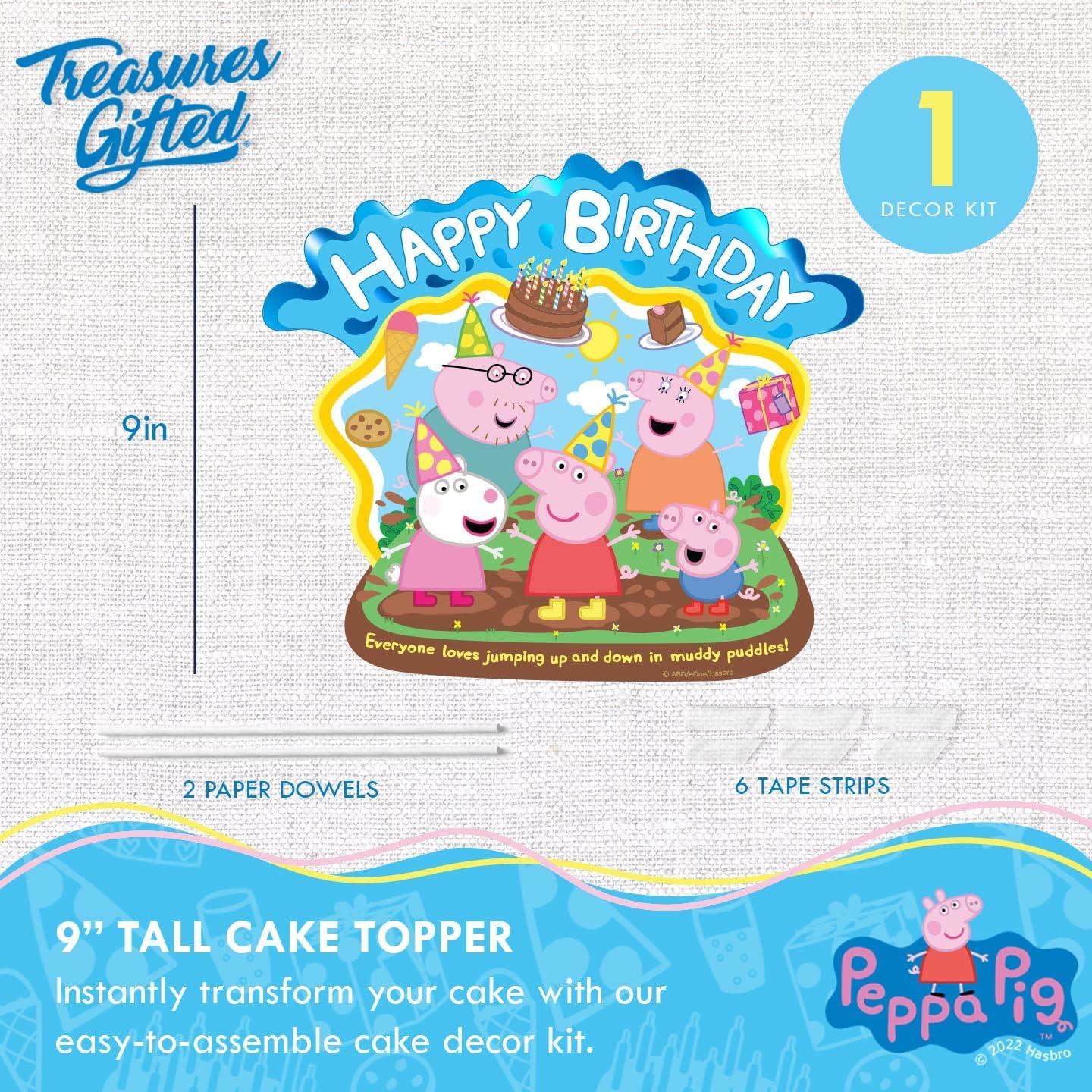 Adorno de Pastel Peppa Pig 23 cm - Decoraciones de Cumpleaños