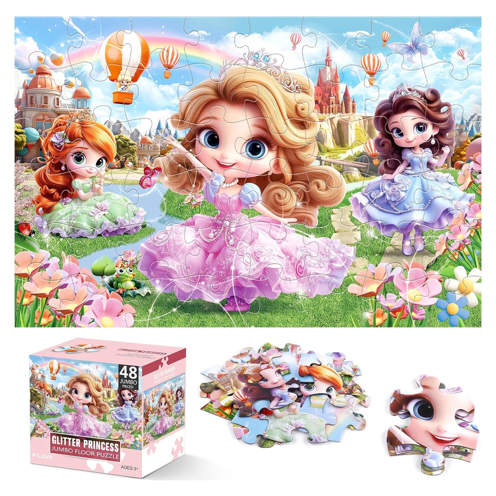 Rompecabezas de Suelo IFLOVE Princesa 48 Piezas 90x60cm