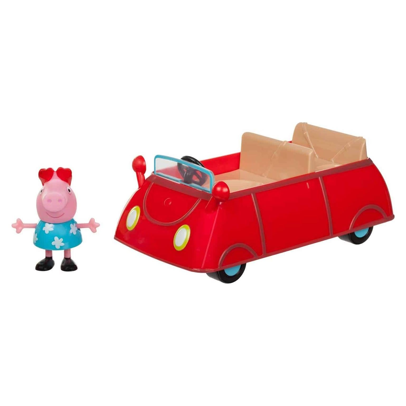 Coche Rojo Pequeño Peppa Pig con Figura Articulada