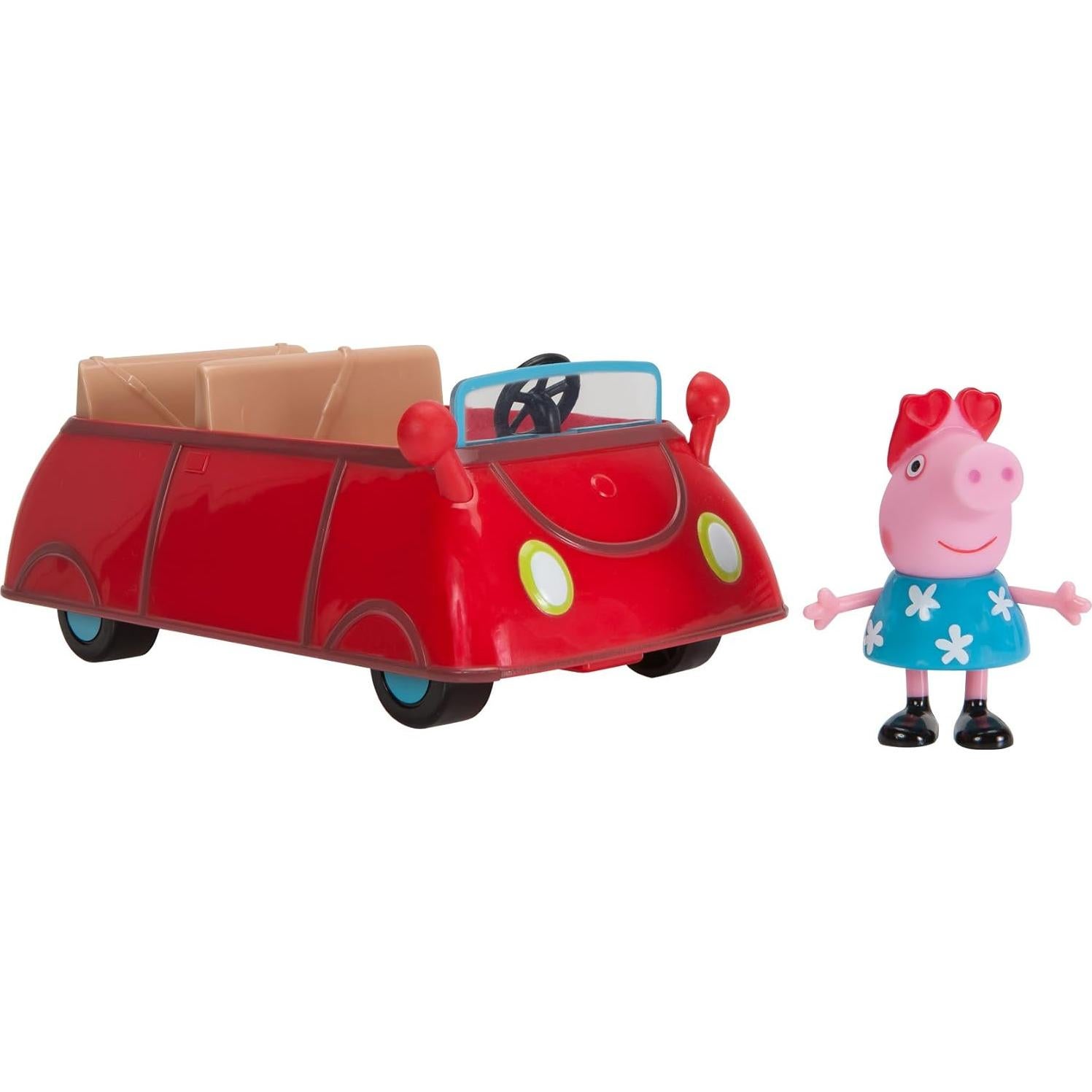 Coche Rojo Pequeño Peppa Pig con Figura Articulada
