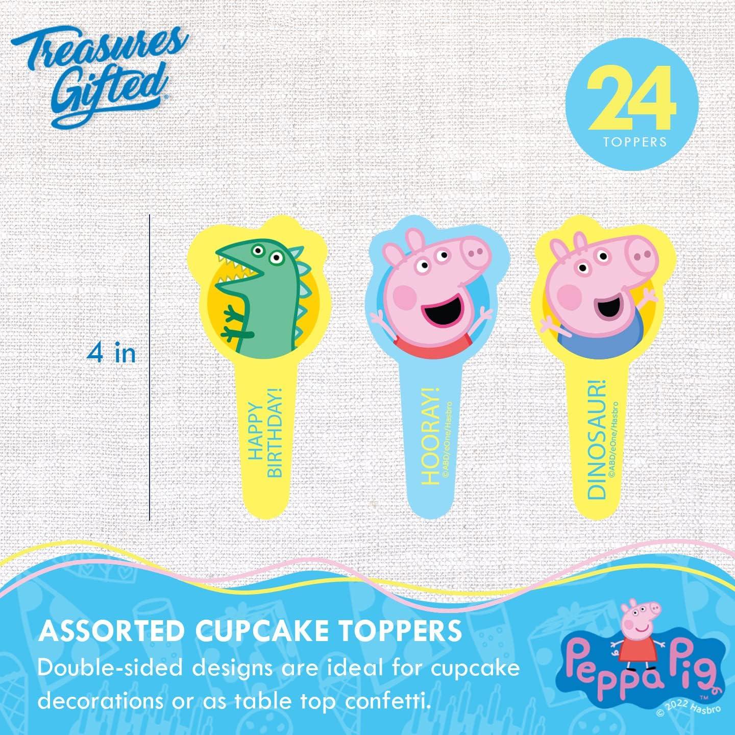 Decoraciones de Cumpleaños Peppa Pig - Toppers y Fundas 24ct