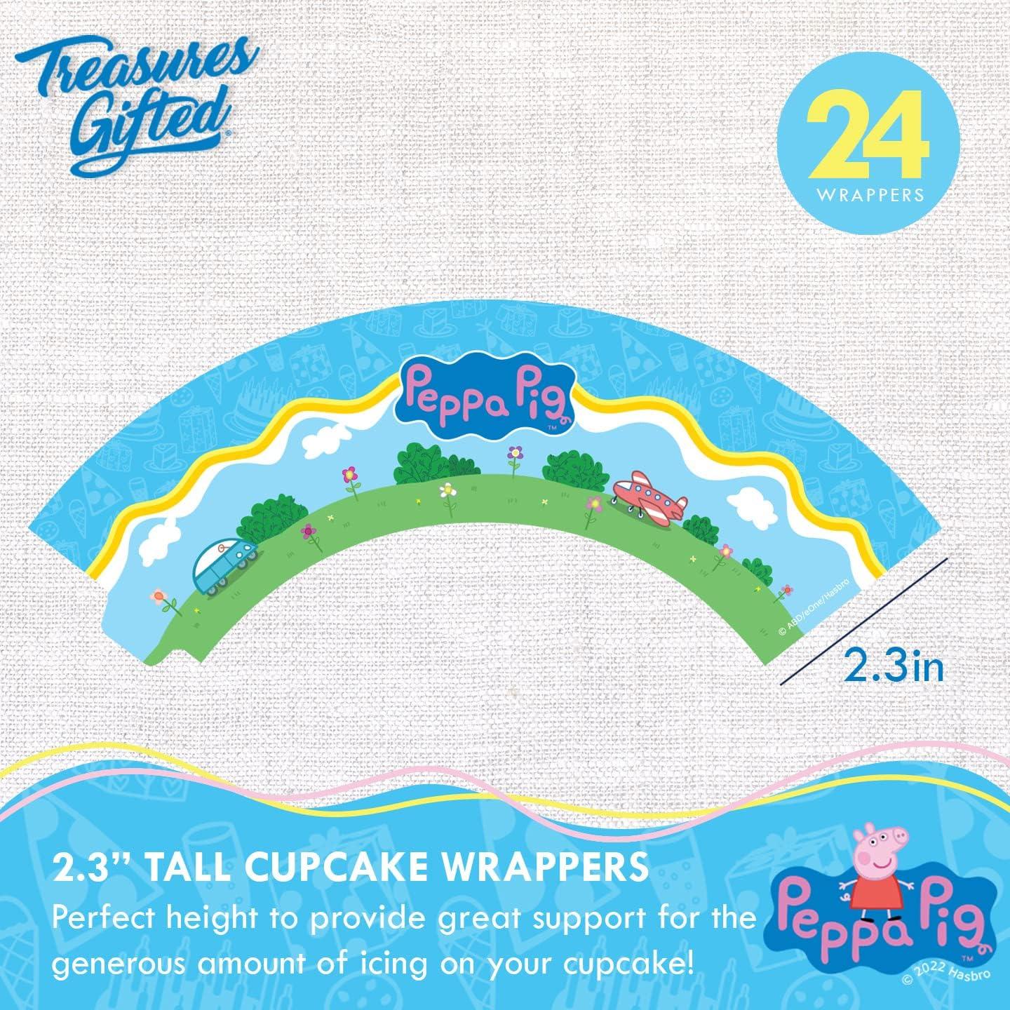 Decoraciones de Cumpleaños Peppa Pig - Toppers y Fundas 24ct