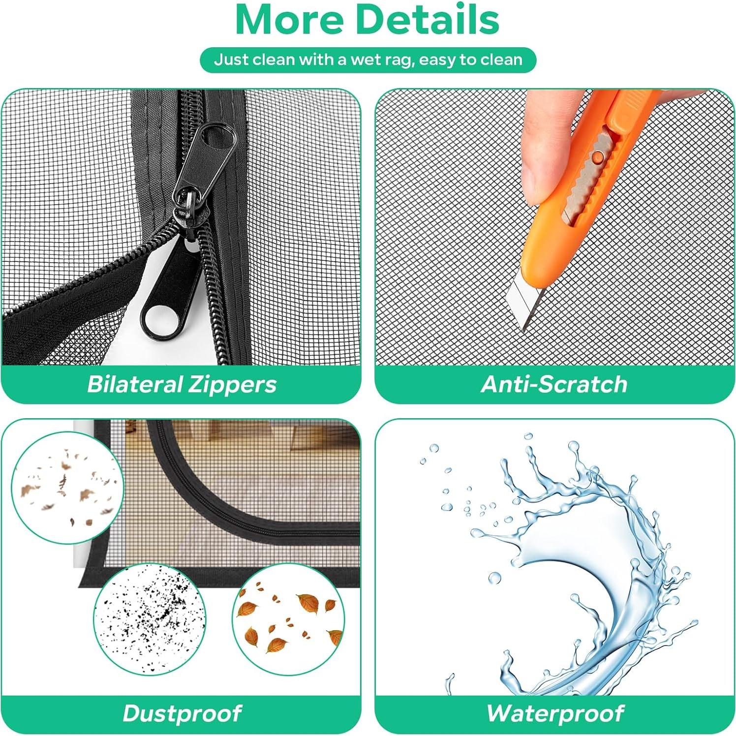 Puerta de Pantalla MYPIN 40x213 cm para Gatos y Perros