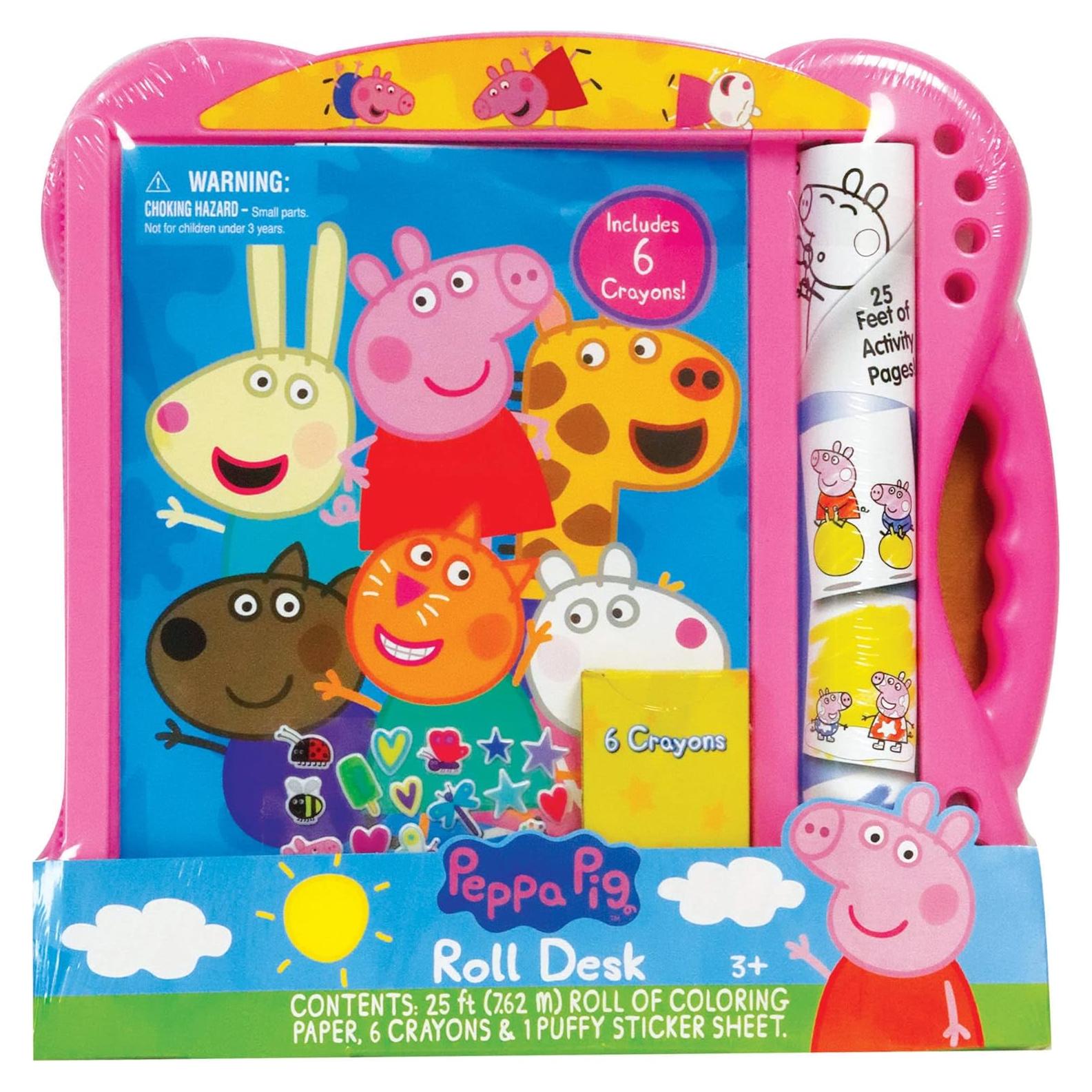 Set de Actividades Peppa Pig con Escritorio Rodante y 6 Crayones