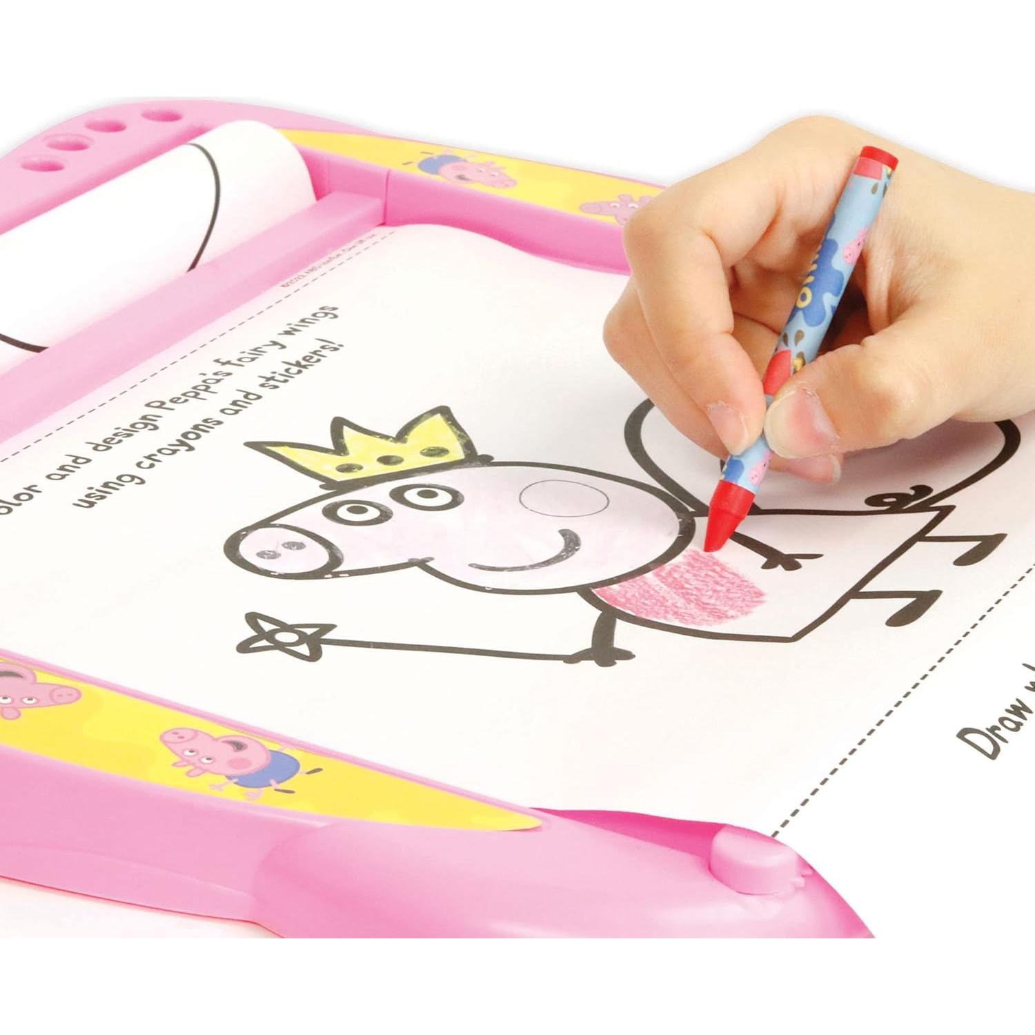 Set de Actividades Peppa Pig con Escritorio Rodante y 6 Crayones