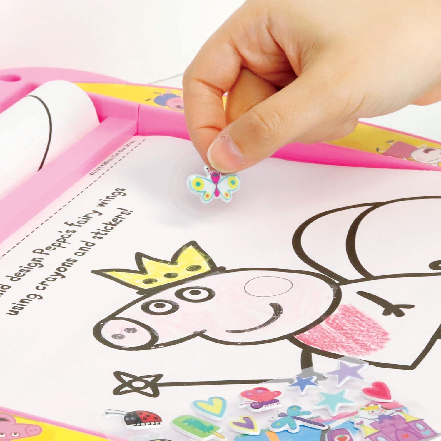 Set de Actividades Peppa Pig con Escritorio Rodante y 6 Crayones