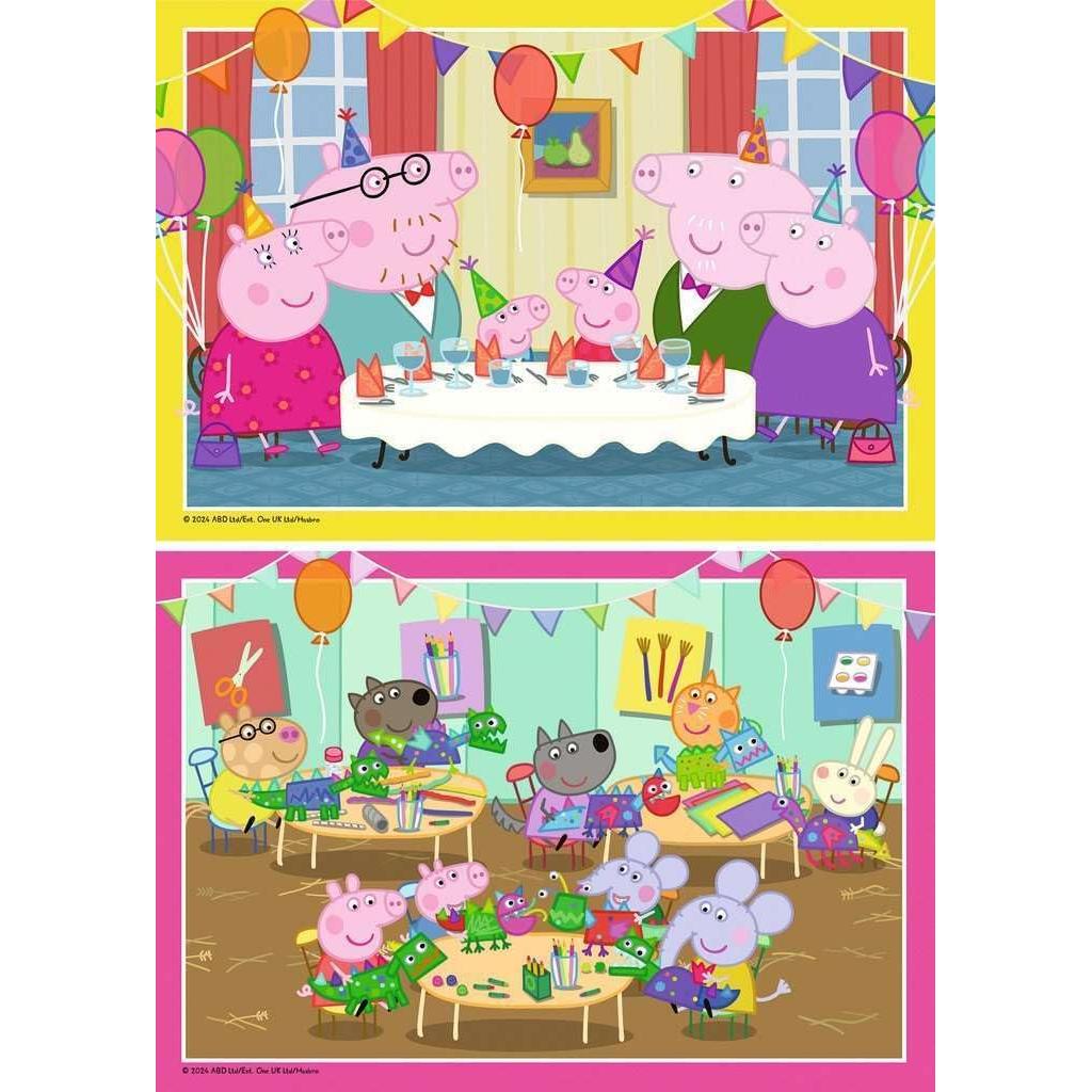 Rompecabezas para Niños 2x12 Piezas Ravensburger Peppa Wutz