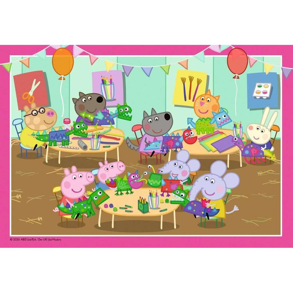 Rompecabezas para Niños 2x12 Piezas Ravensburger Peppa Wutz