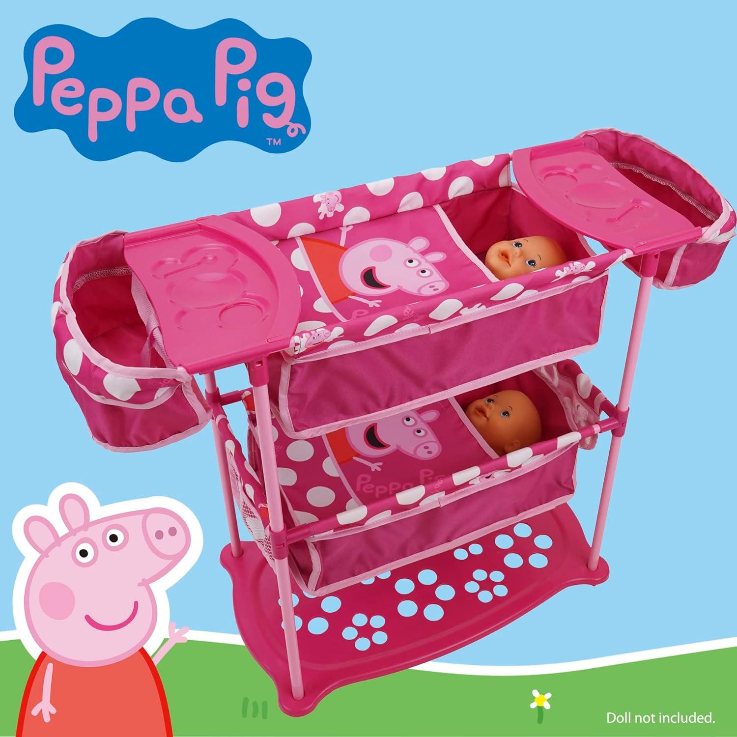 Estación de Cuidado de Muñecas Gemelas Peppa Pig 35-46 cm