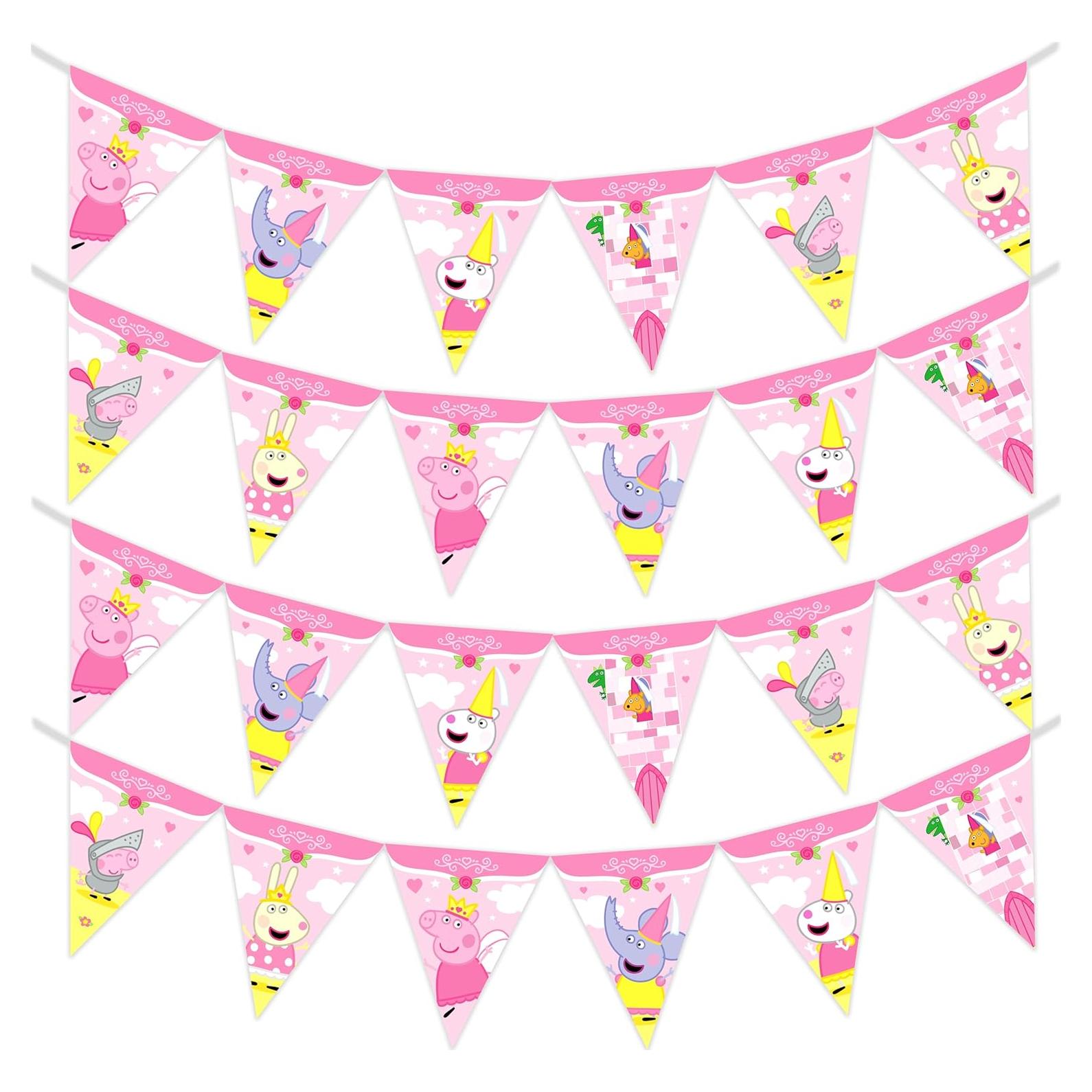 Banderín de Cumpleaños Peppa Pig - Paquete de 2, 30.5 m