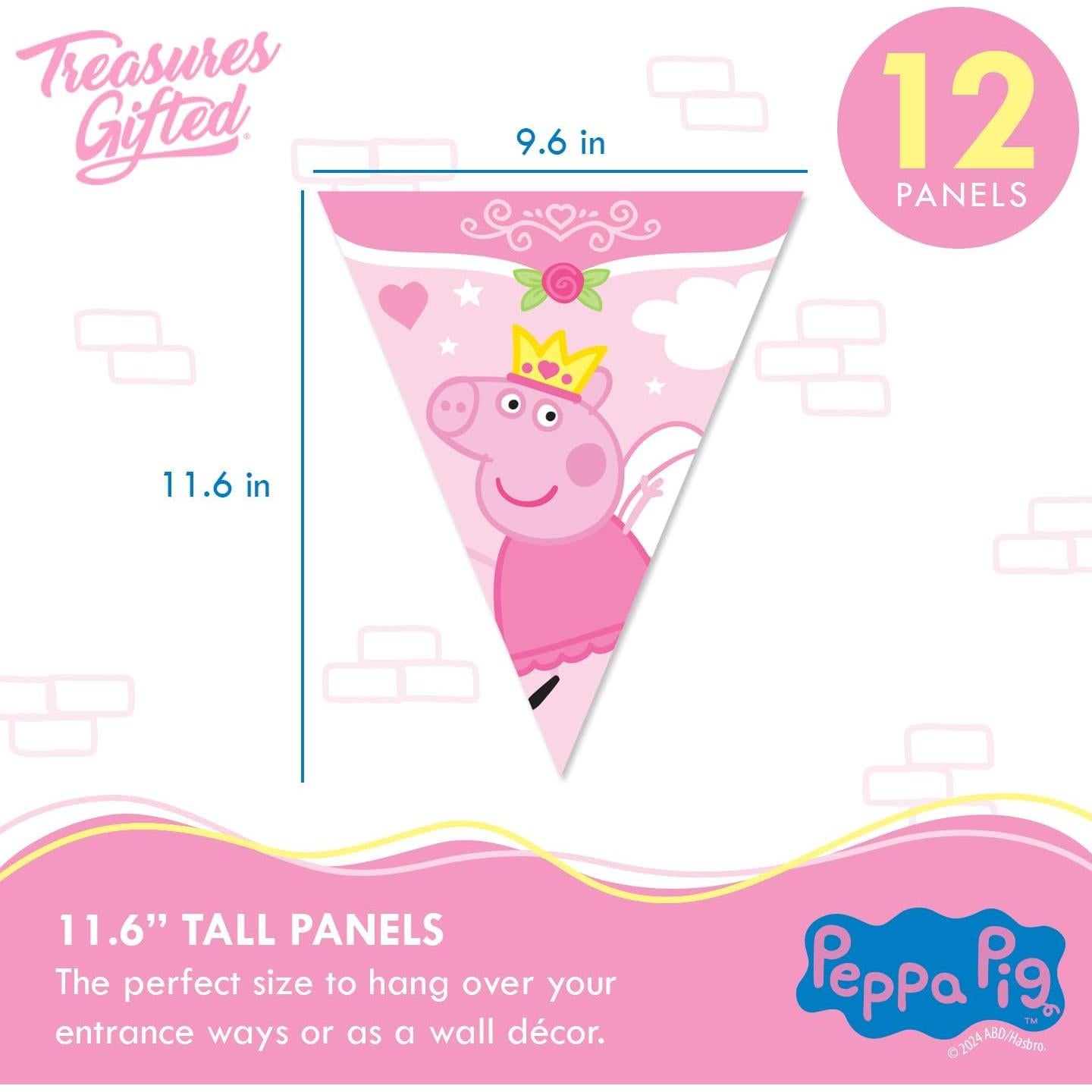 Banderín de Cumpleaños Peppa Pig - Paquete de 2, 30.5 m