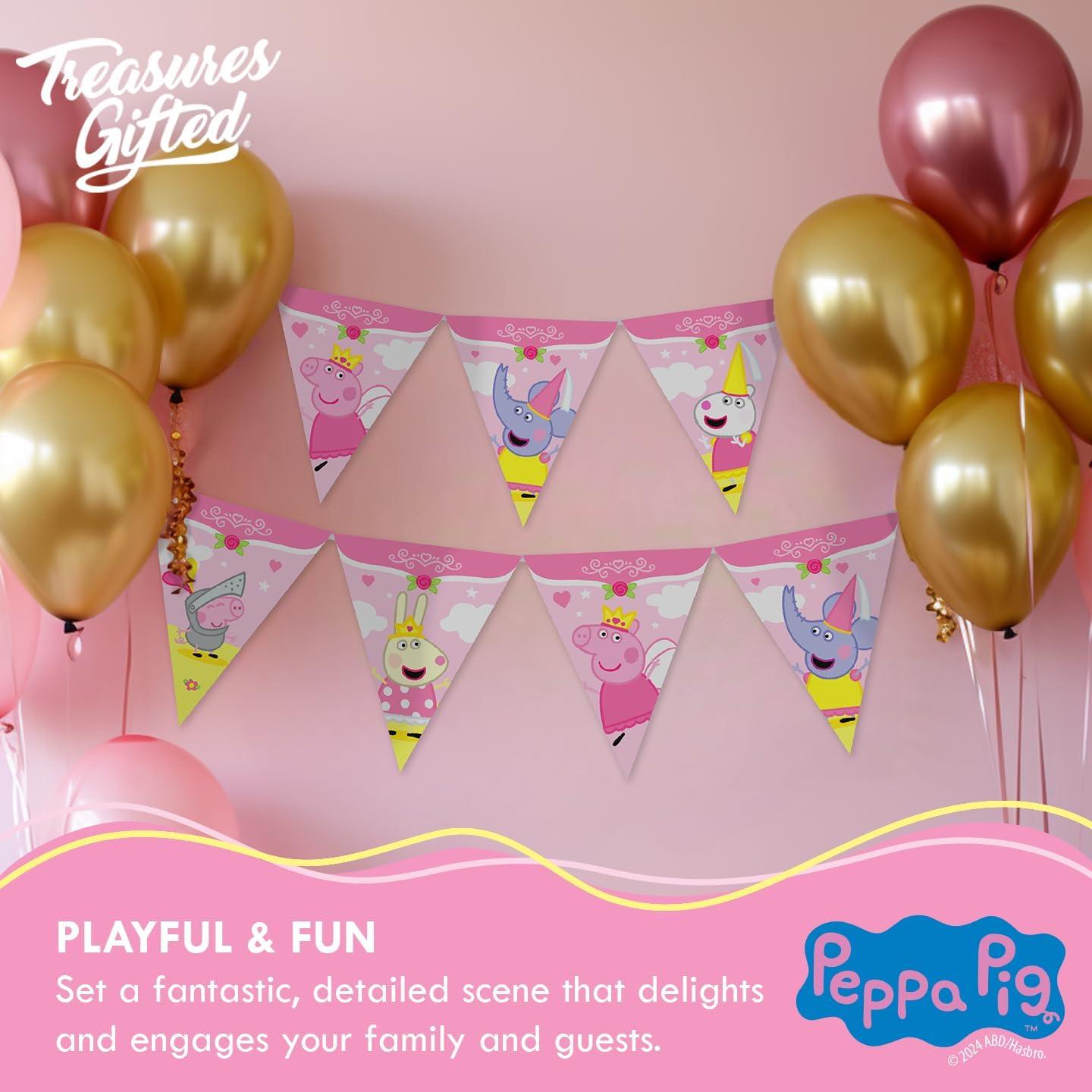 Banderín de Cumpleaños Peppa Pig - Paquete de 2, 30.5 m