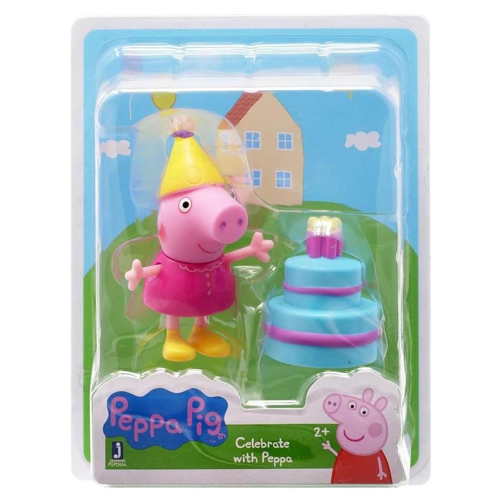 Figura Mini Peppa Pig Celebra con Pastel - Jazwares