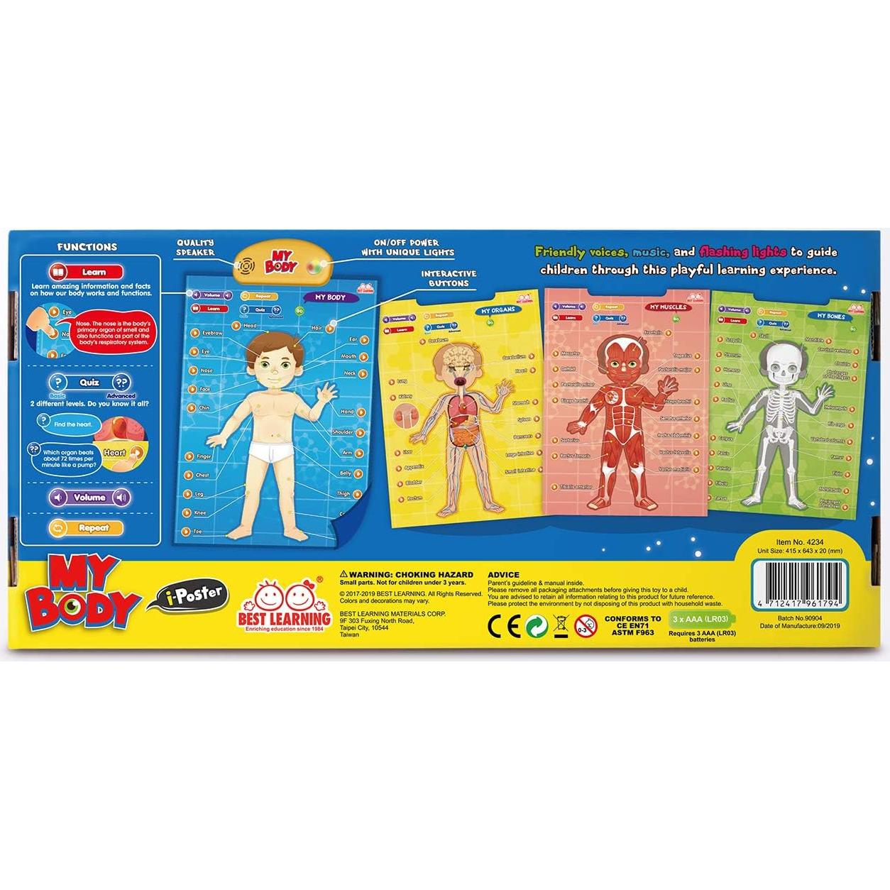 i-Poster Mi Cuerpo - Juguete Educativo Interactivo 56x47 cm