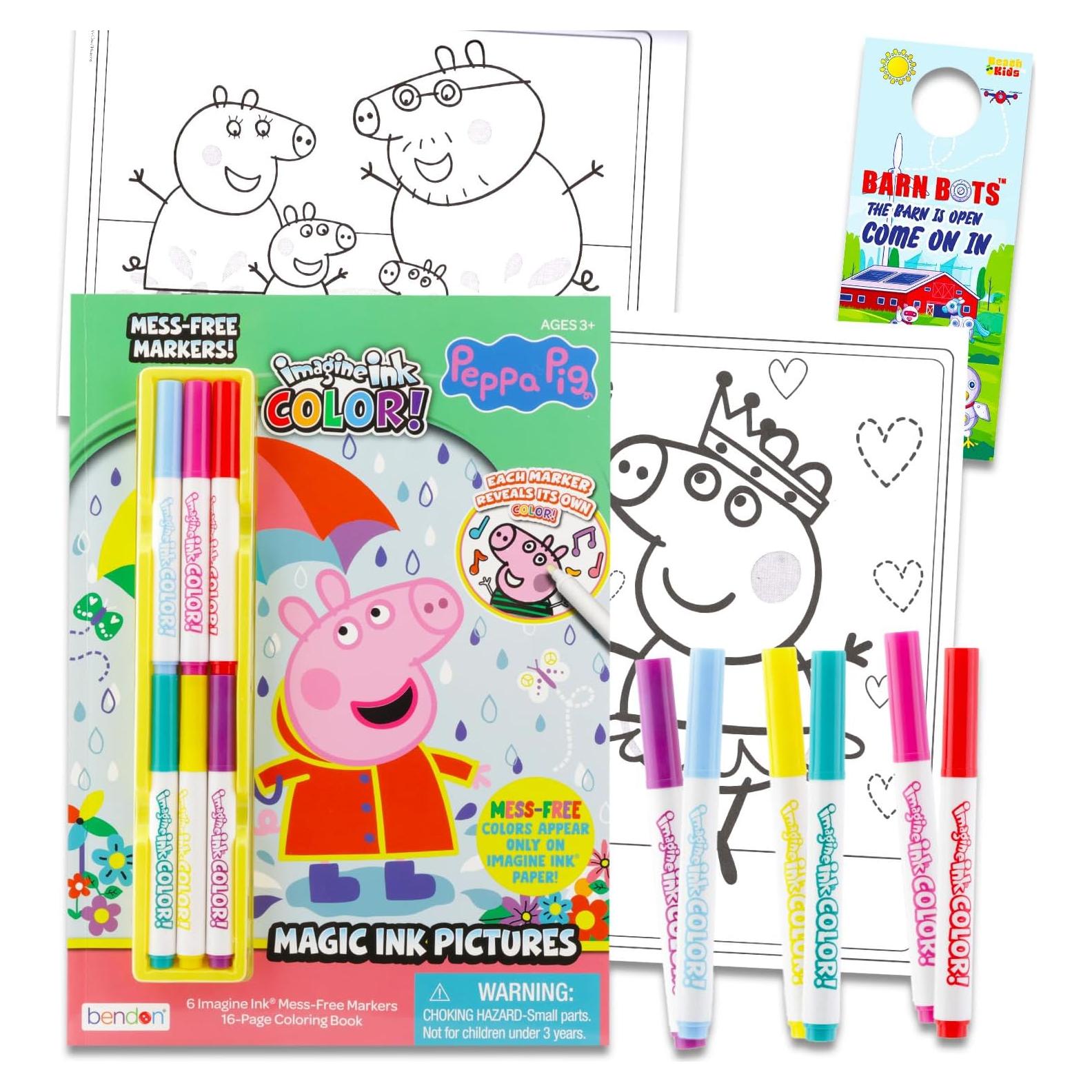 Libro para Colorear Imagine Ink Peppa Pig - 16 Páginas Sin Desorden