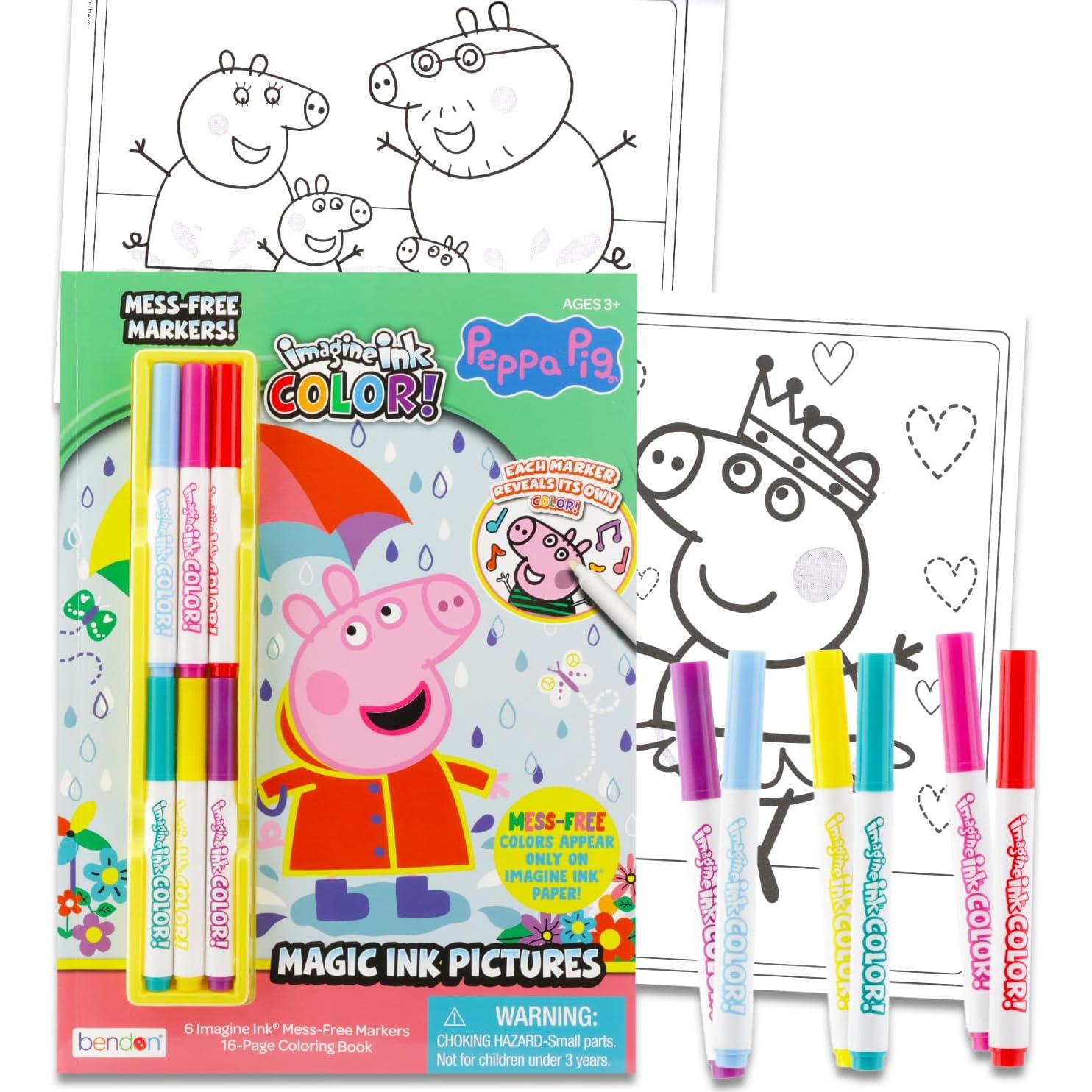 Libro para Colorear Imagine Ink Peppa Pig - 16 Páginas Sin Desorden