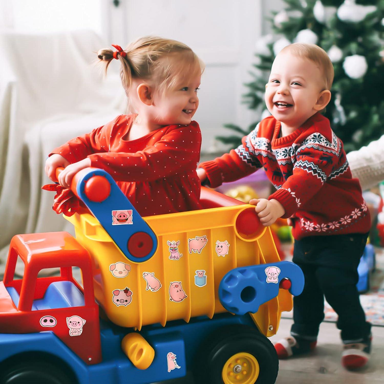 Pegatinas Kawaii de Cerdo Rosa - 100 Piezas PVC Impermeables