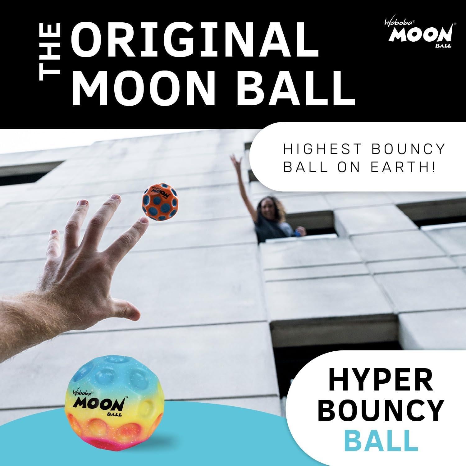 Pelota de Rebote Waboba Moon Ball Arcoíris 65mm - Diversión Extrema