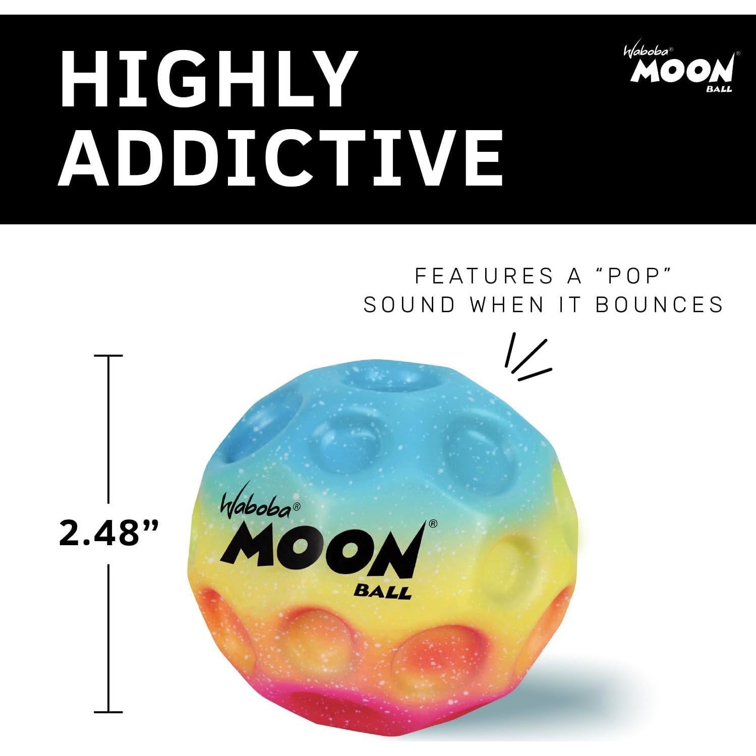 Pelota de Rebote Waboba Moon Ball Arcoíris 65mm - Diversión Extrema
