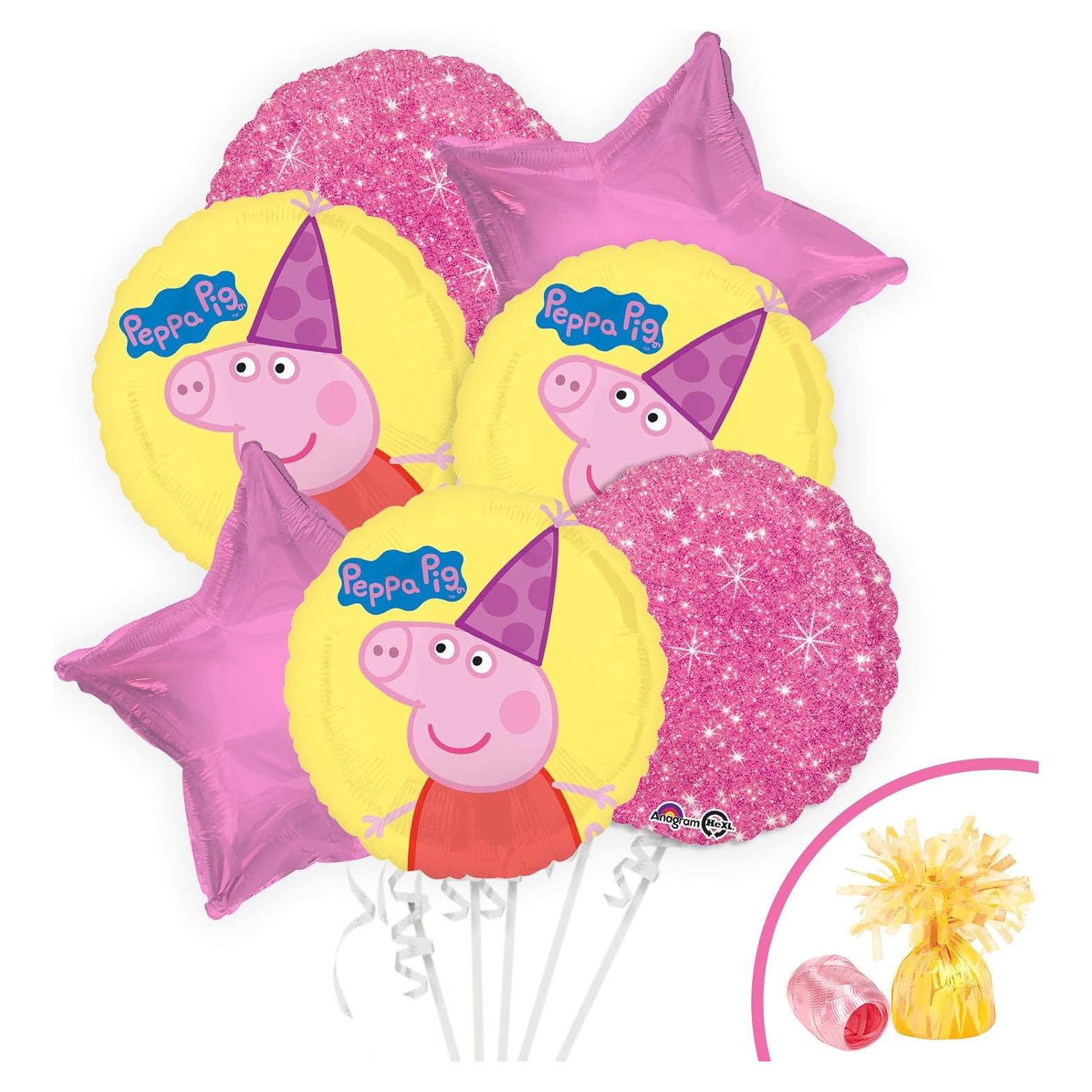 Globos de Fiesta Peppa Pig BirthdayExpress - 7 Piezas