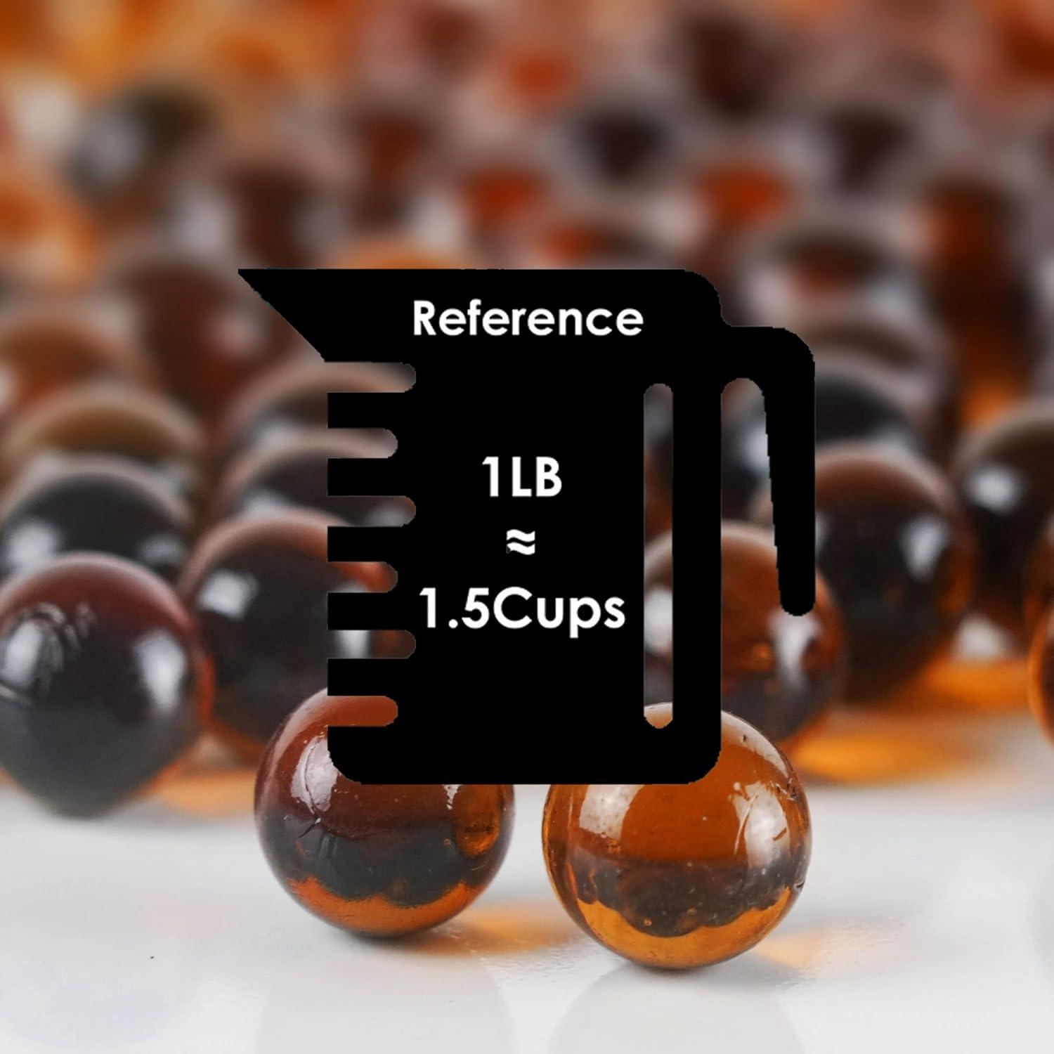 CYS EXCEL Relleno de Jarrón Ámbar 1 KG | Piedras de Vidrio