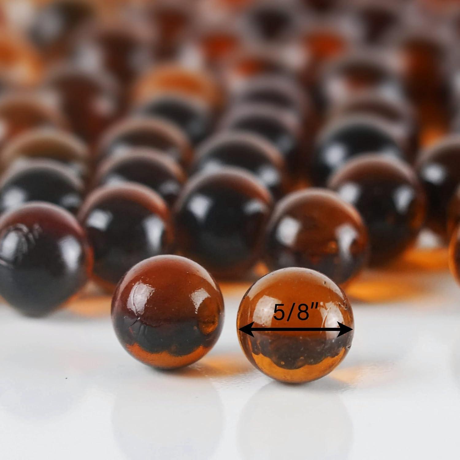 CYS EXCEL Relleno de Jarrón Ámbar 1 KG | Piedras de Vidrio