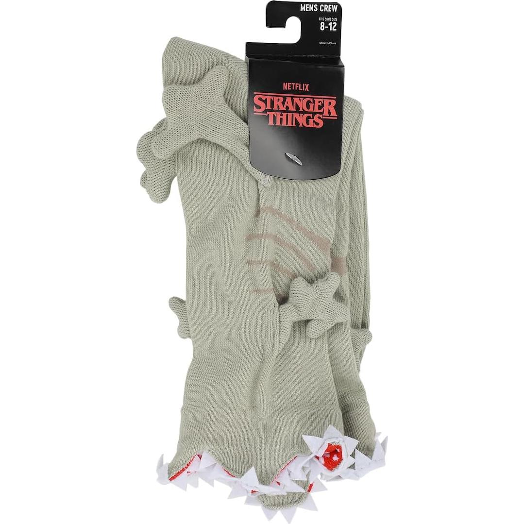 Calcetines de novedad Bioworld Stranger Things Demogorgon gris