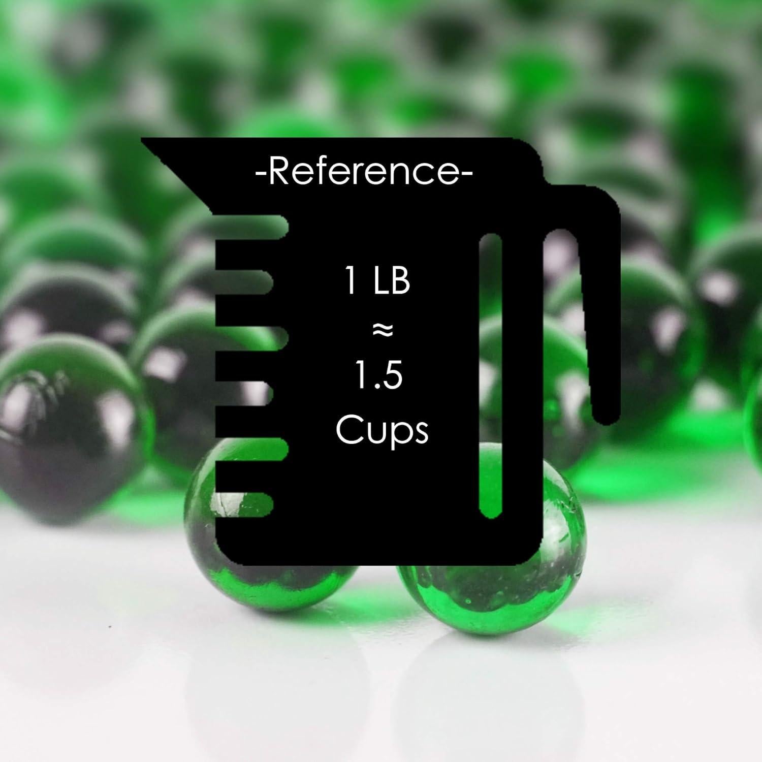 CYS EXCEL Relleno de Jarrón de Vidrio Verde 12.7 kg