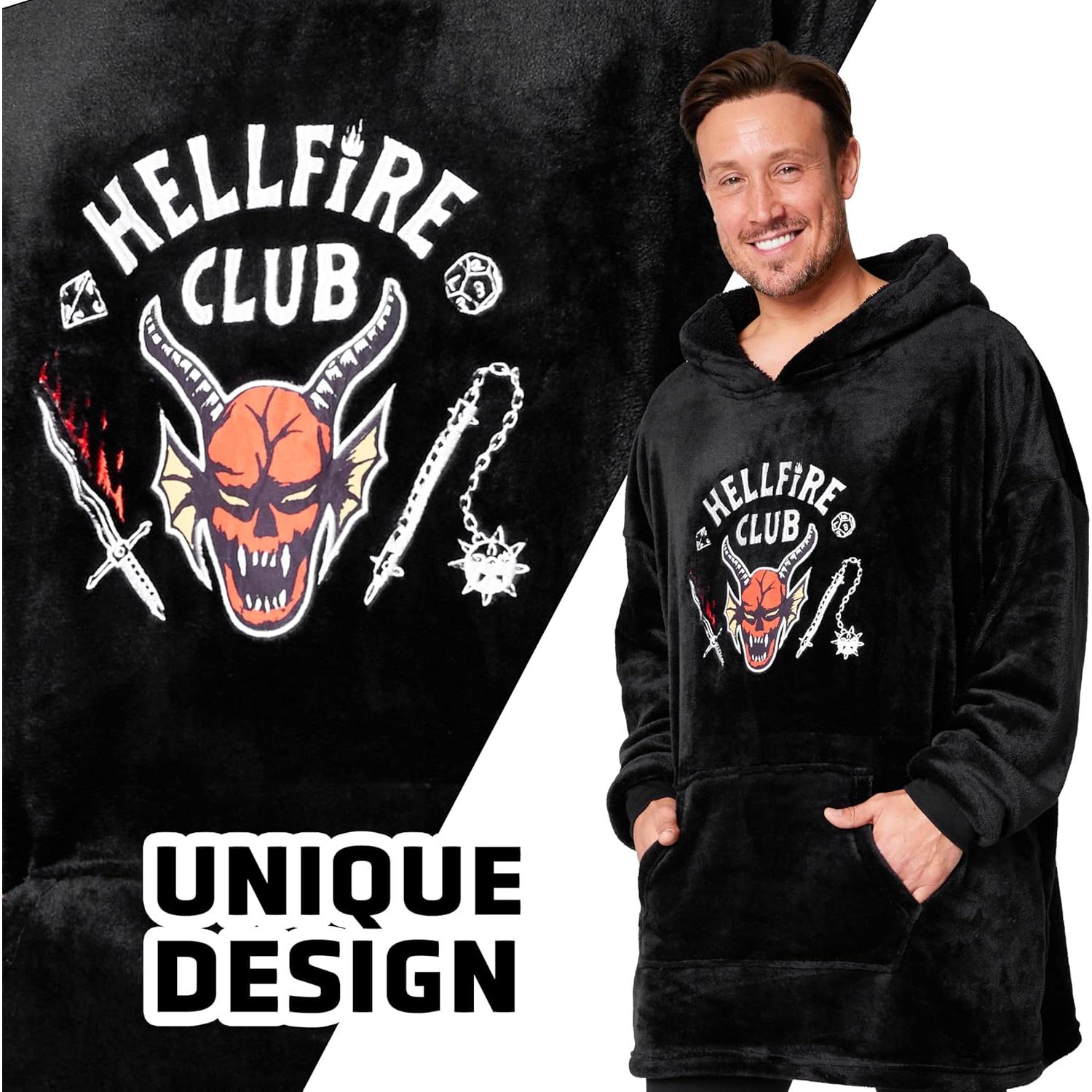 Manta con Capucha Oversized Stranger Things para Hombres