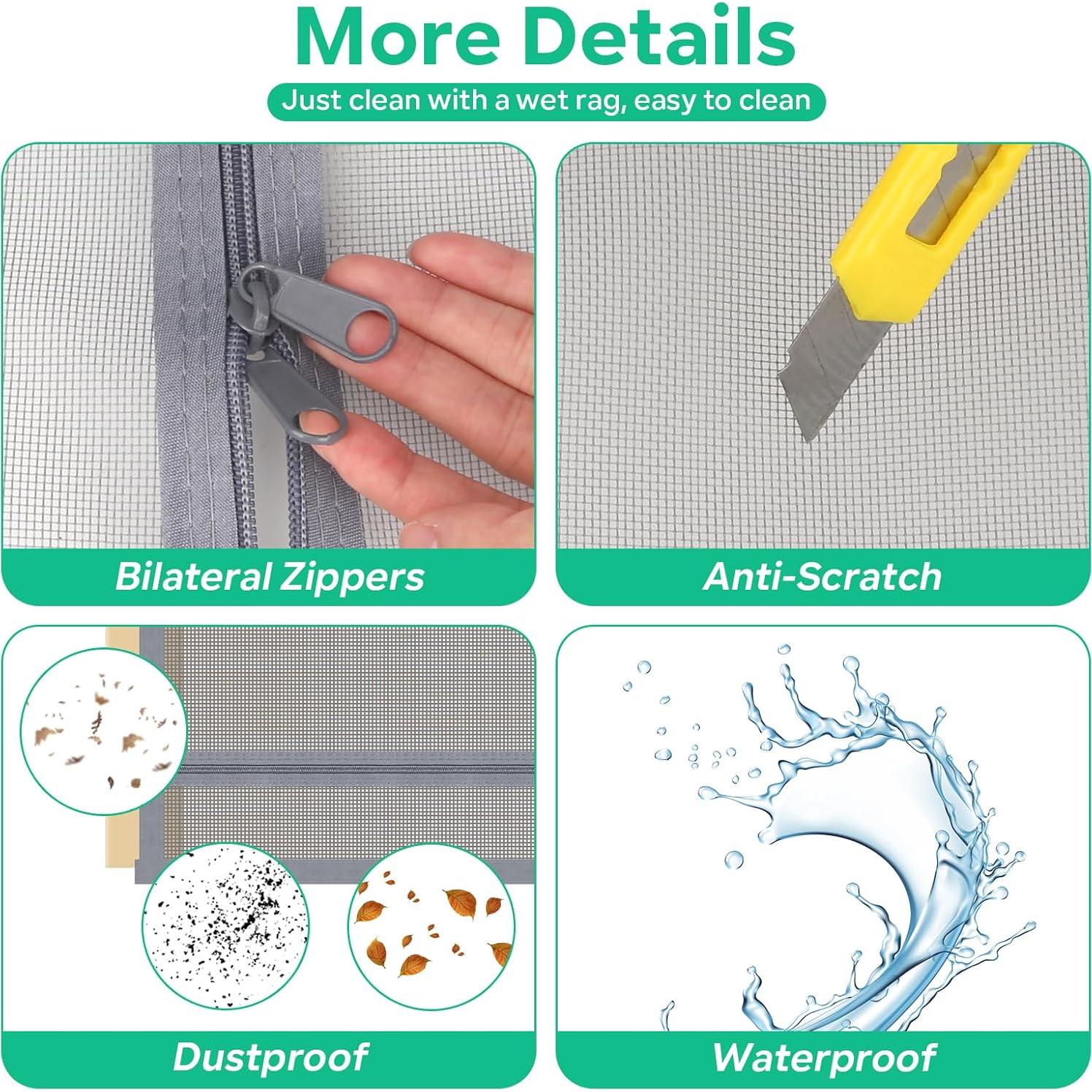 Puerta de Pantalla para Gatos MYPIN U Forma 99x210 cm