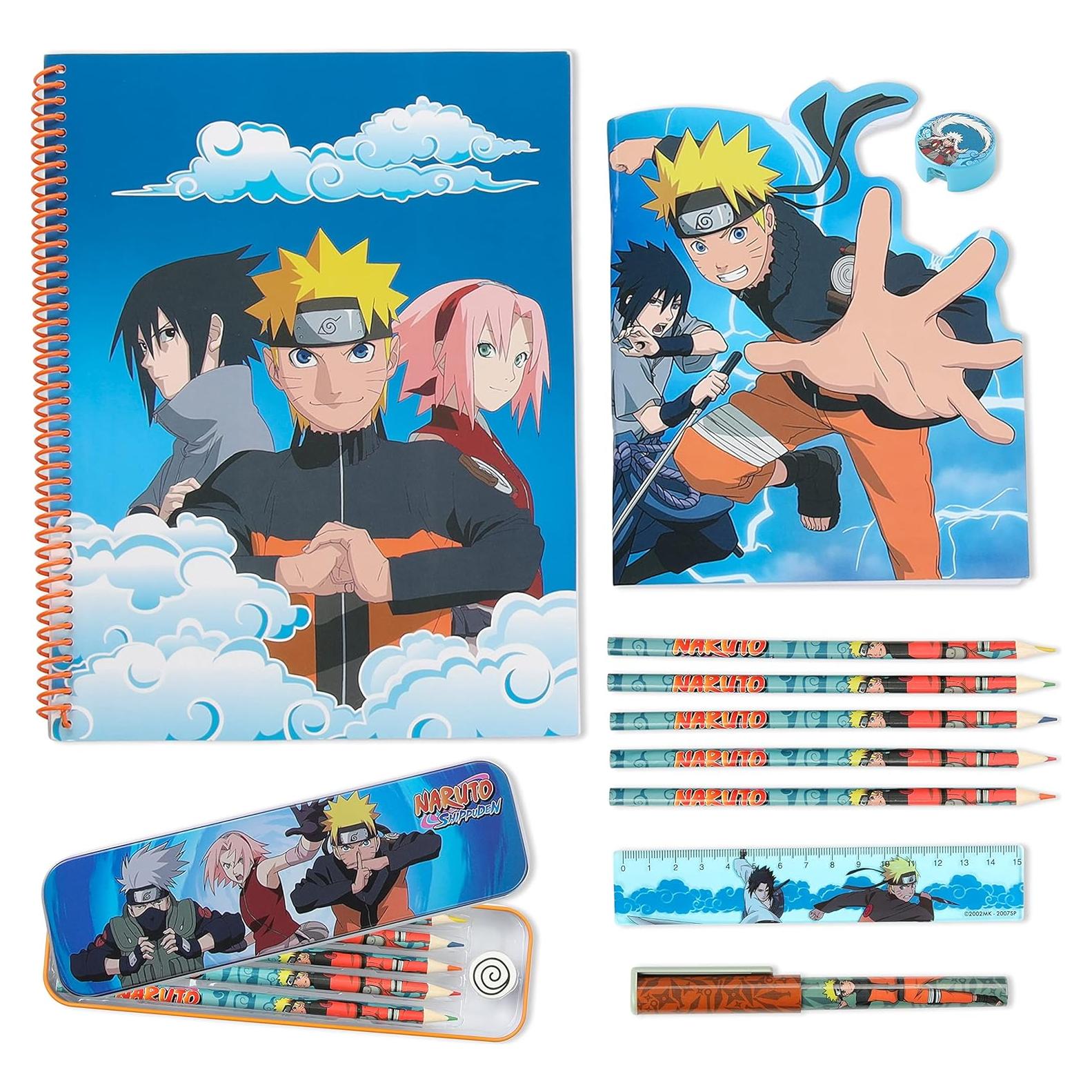 Juego de Papelería Naruto - Set Completo para Niños