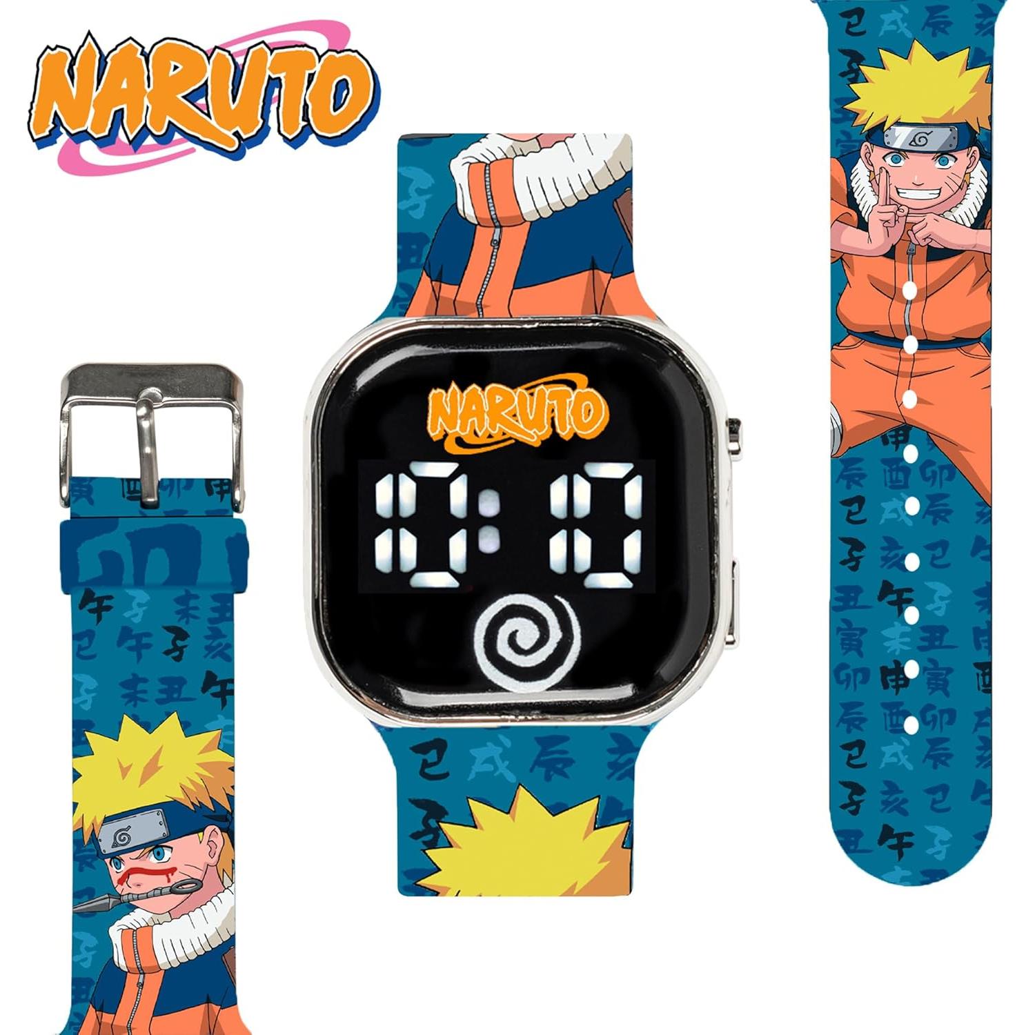 Reloj LED de Niños Naruto - Correa Plástica Ajustable