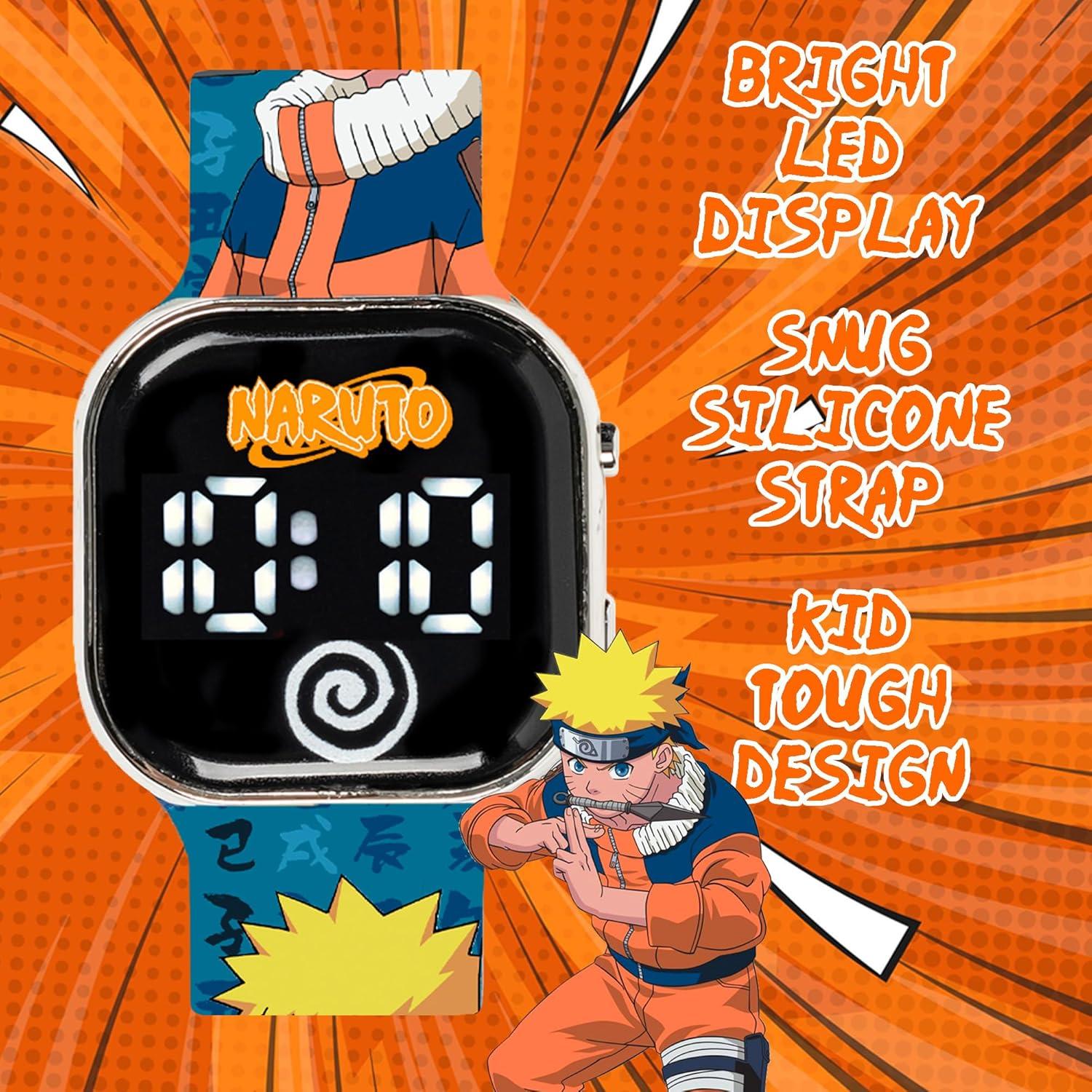 Reloj LED de Niños Naruto - Correa Plástica Ajustable