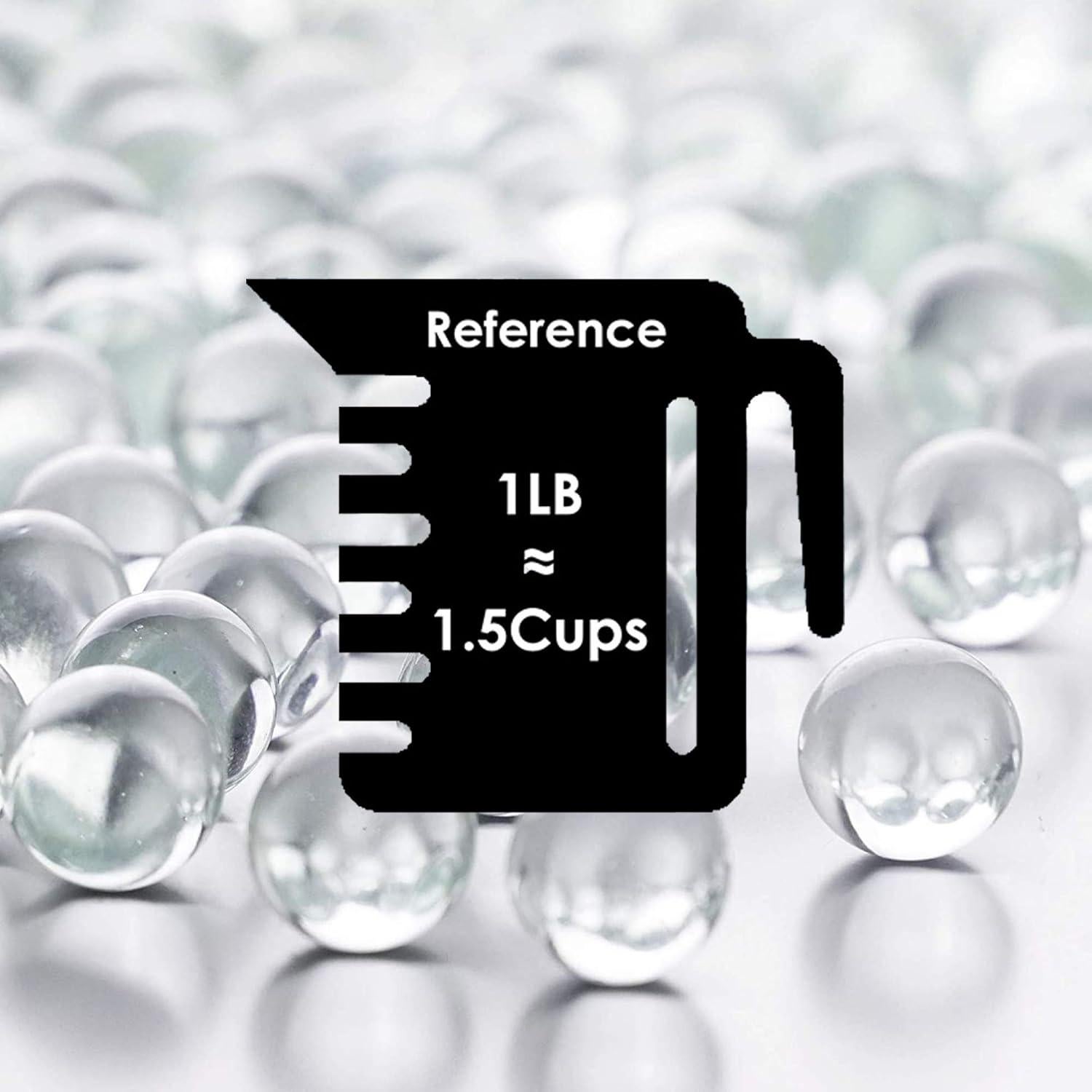 CYS EXCEL Gemas de Vidrio Transparente 1.38 kg para Jarrones