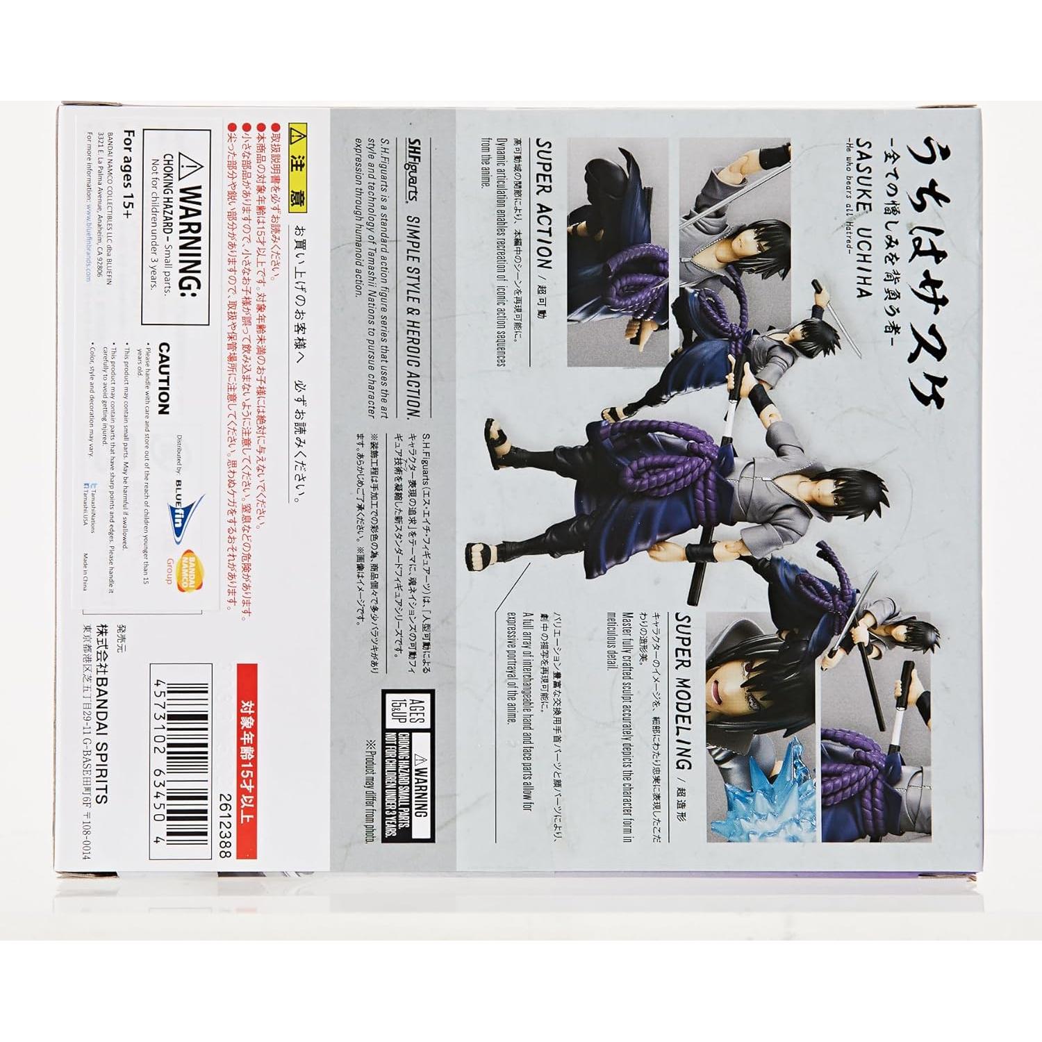 Figura de acción Sasuke Uchiha S.H.Figuarts Bandai 15 cm