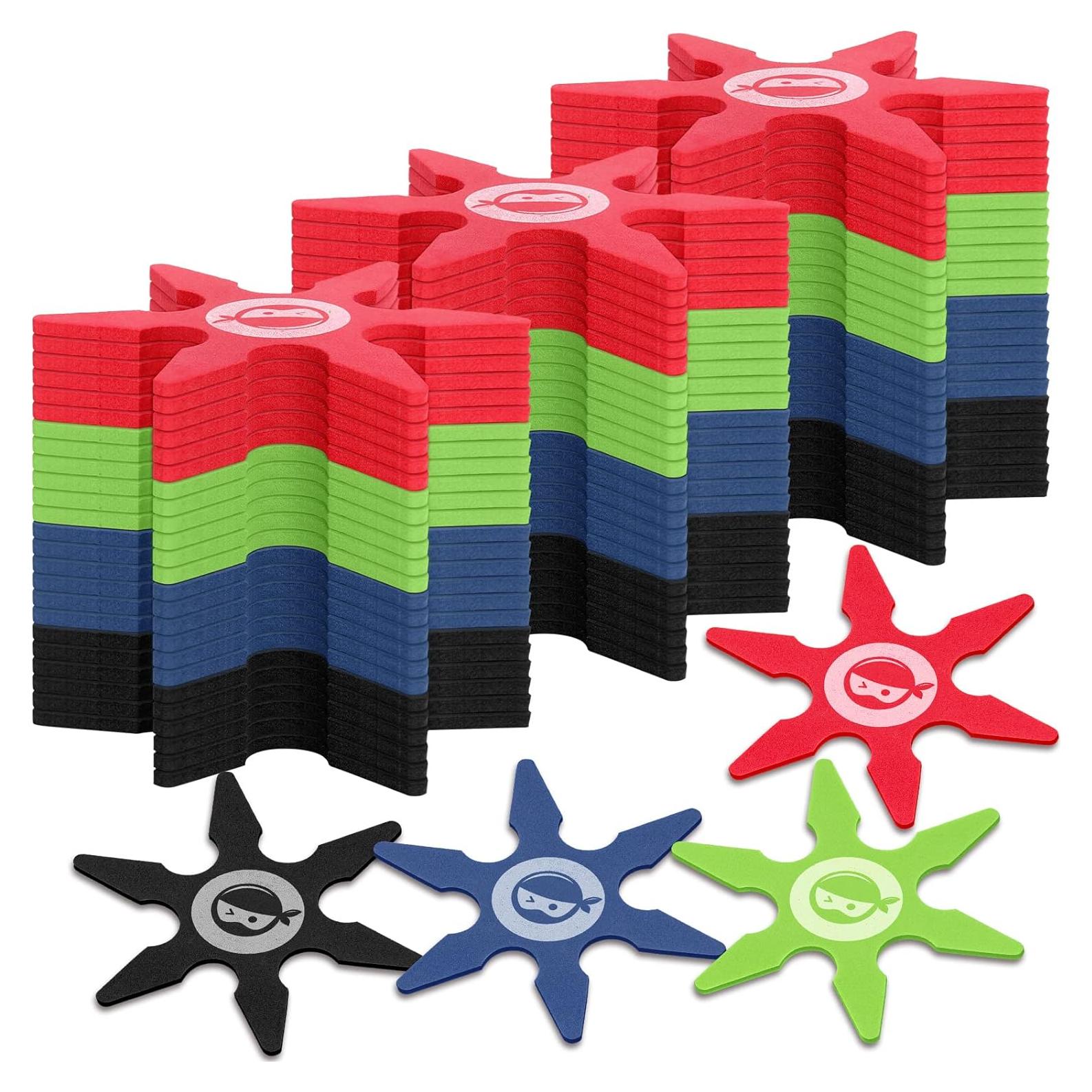 Estrellas de Espuma Ninja Chivao 24 Pcs 10.16 cm Colores Variados