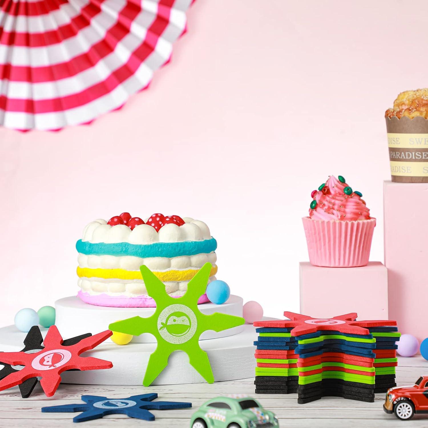 Estrellas de Espuma Ninja Chivao 24 Pcs 10.16 cm Colores Variados